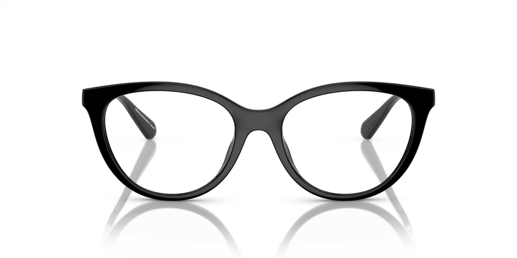 Emporio Armani EA4213U 50171W Occhiali da sole Iniettato Nero Trasparente Cat Eye Normale - immagine 3
