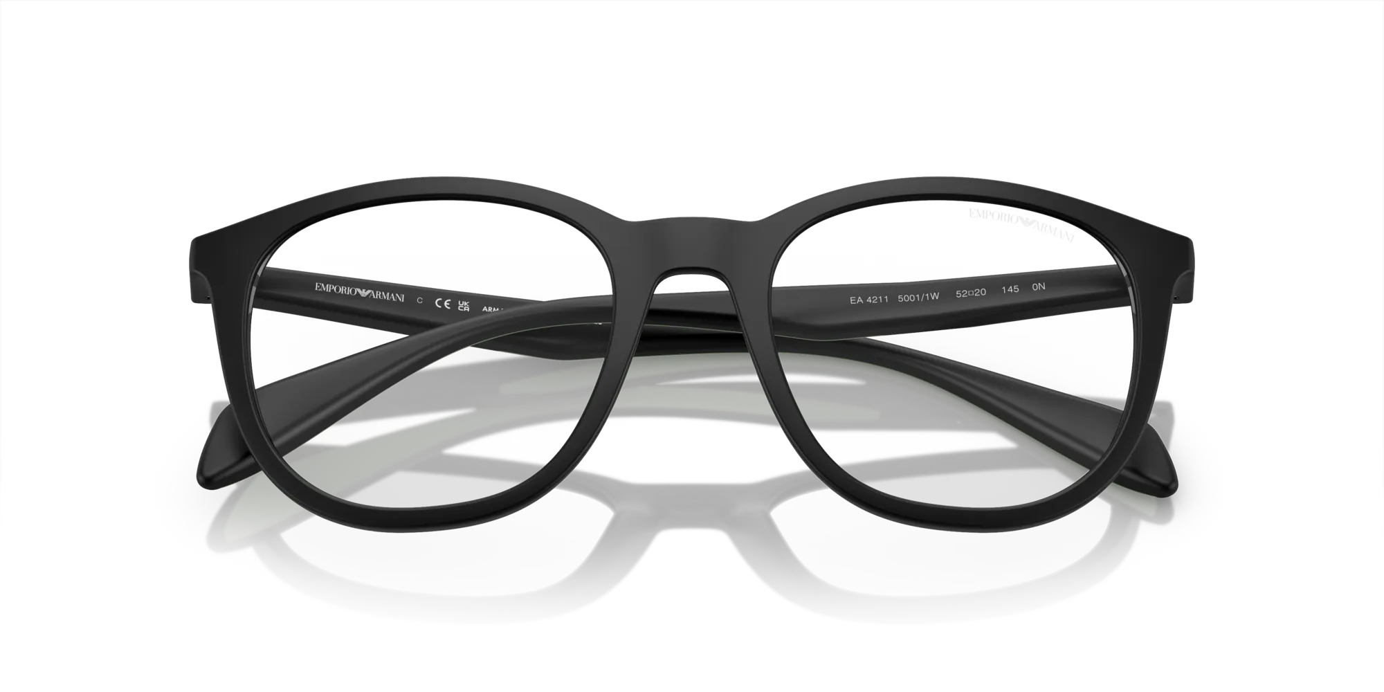 Emporio Armani EA4211 50011W Occhiali da sole Iniettato Nero Trasparente Pantos Normale - immagine 2