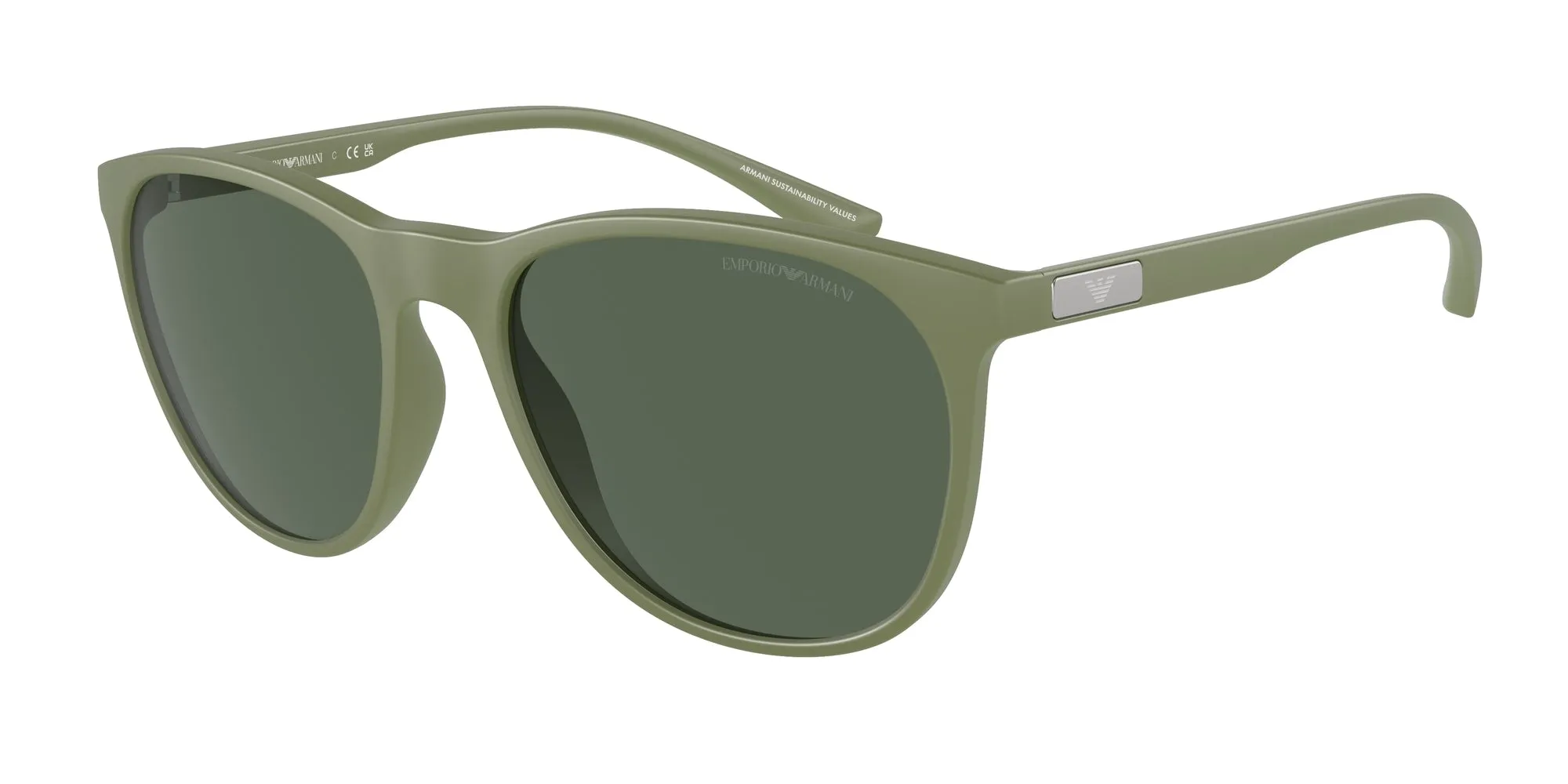 Emporio Armani EA4210 542471 Occhiali da sole Iniettato Verde Verde Pantos Normale - immagine 1