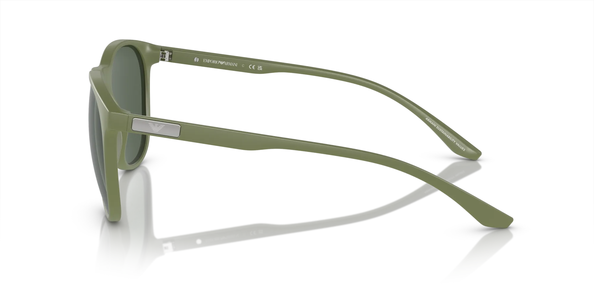 Emporio Armani EA4210 542471 Occhiali da sole Iniettato Verde Verde Pantos Normale - immagine 4