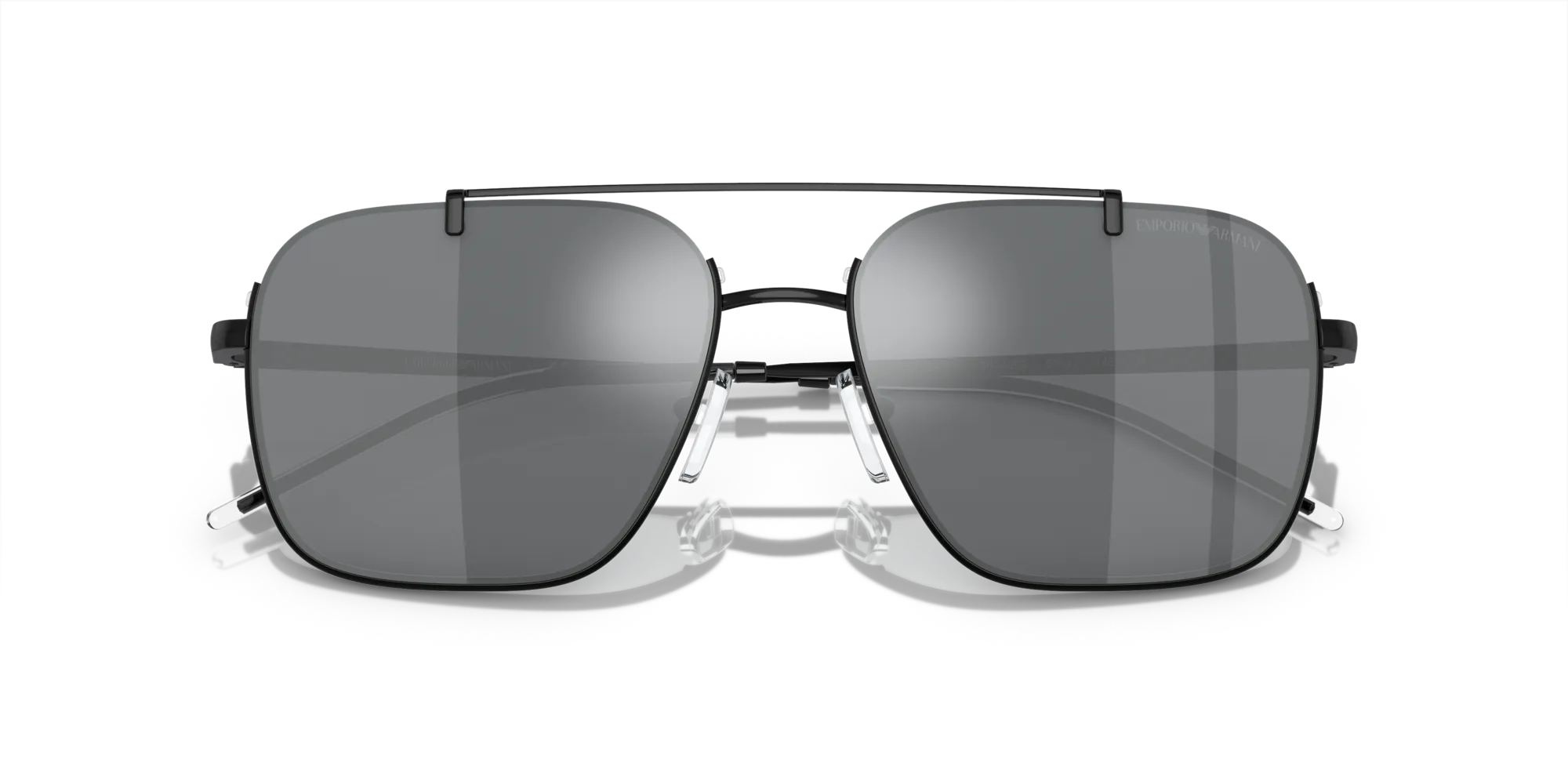 Emporio Armani EA2150 30146G Occhiali da sole Metallo Nero Grigio Squadrata Specchiate Specchiato - immagine 2