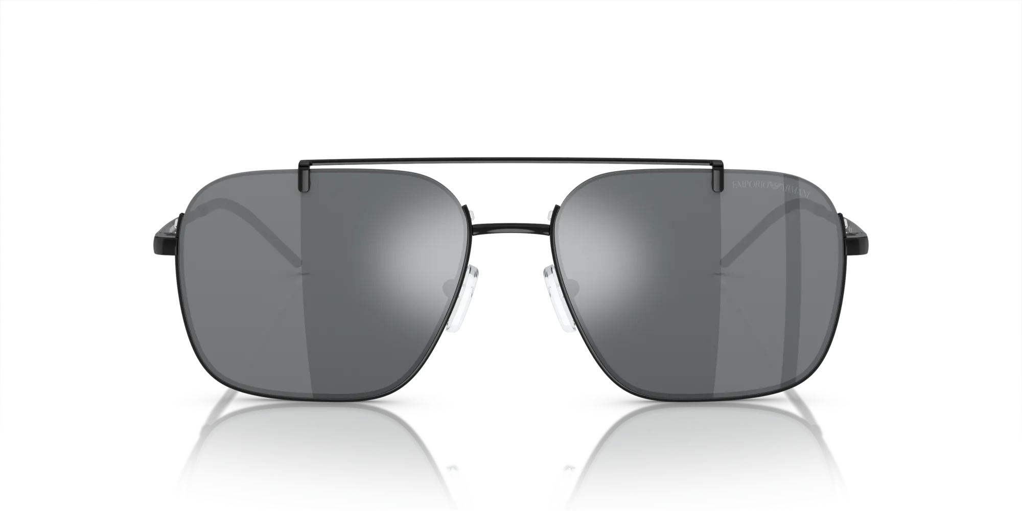 Emporio Armani EA2150 30146G Occhiali da sole Metallo Nero Grigio Squadrata Specchiate Specchiato - immagine 3