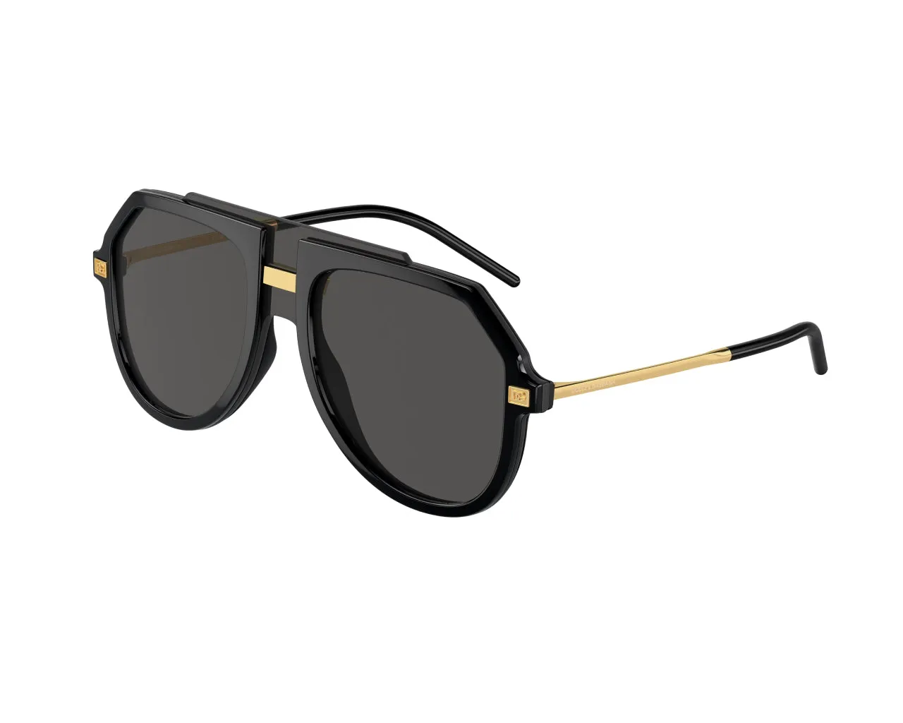 Dolce & Gabbana DG6195 501/87 Occhiali da sole Iniettato Nero Grigio Pilot Normale - immagine 1