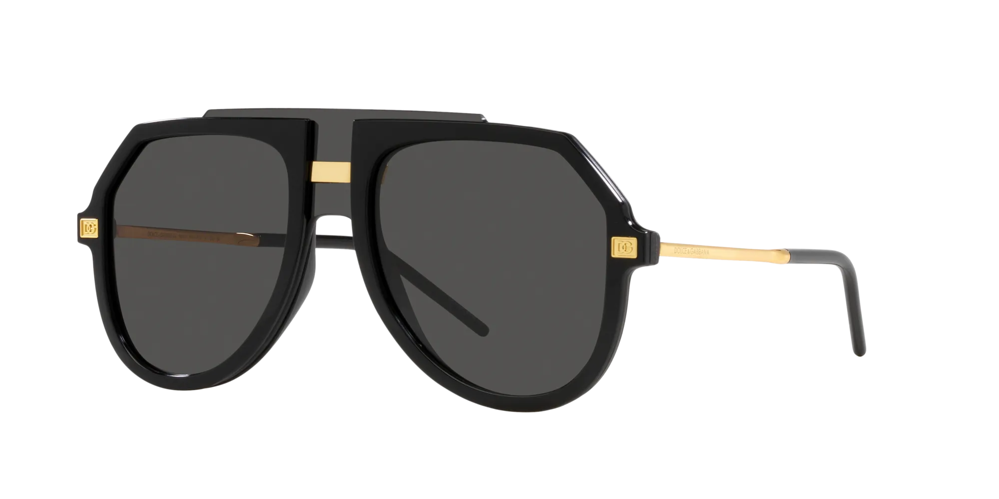 Dolce & Gabbana DG6195 501/87 Occhiali da sole Iniettato Nero Grigio Pilot Normale - immagine 3