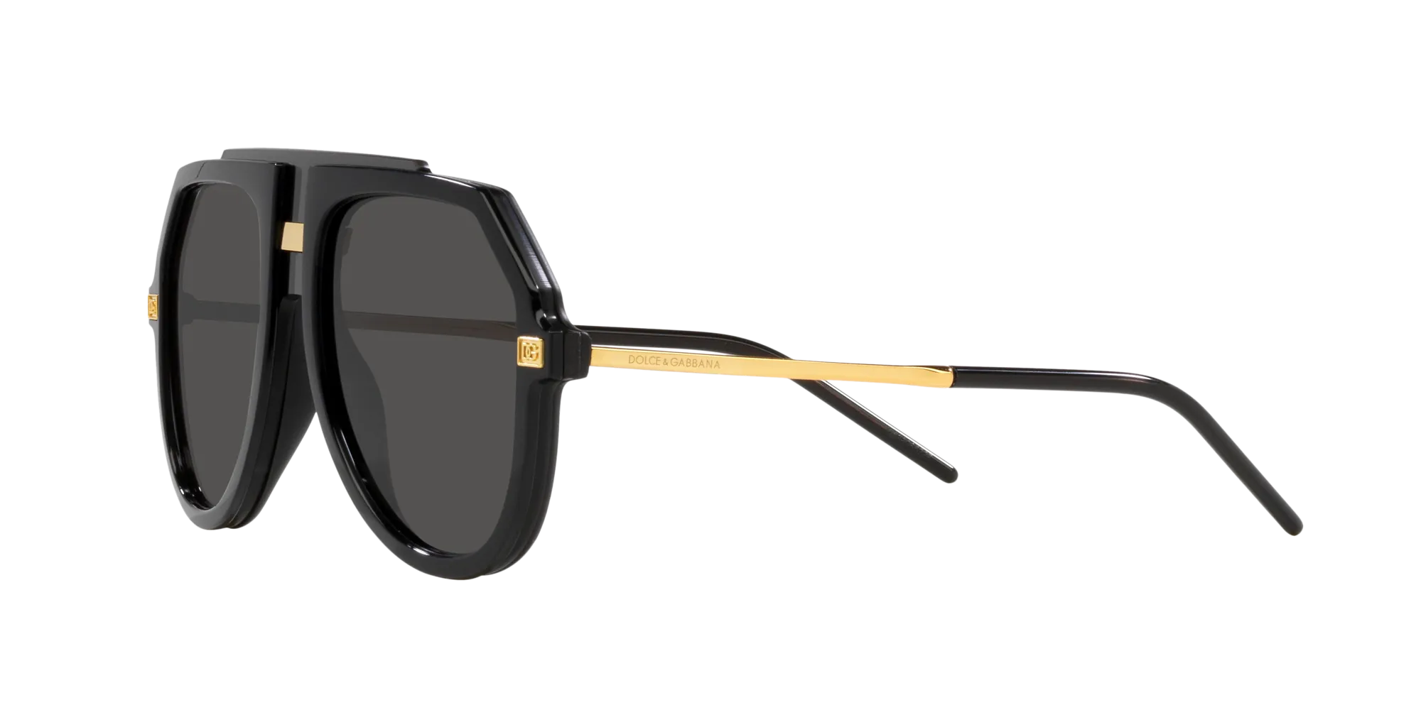 Dolce & Gabbana DG6195 501/87 Occhiali da sole Iniettato Nero Grigio Pilot Normale - immagine 4