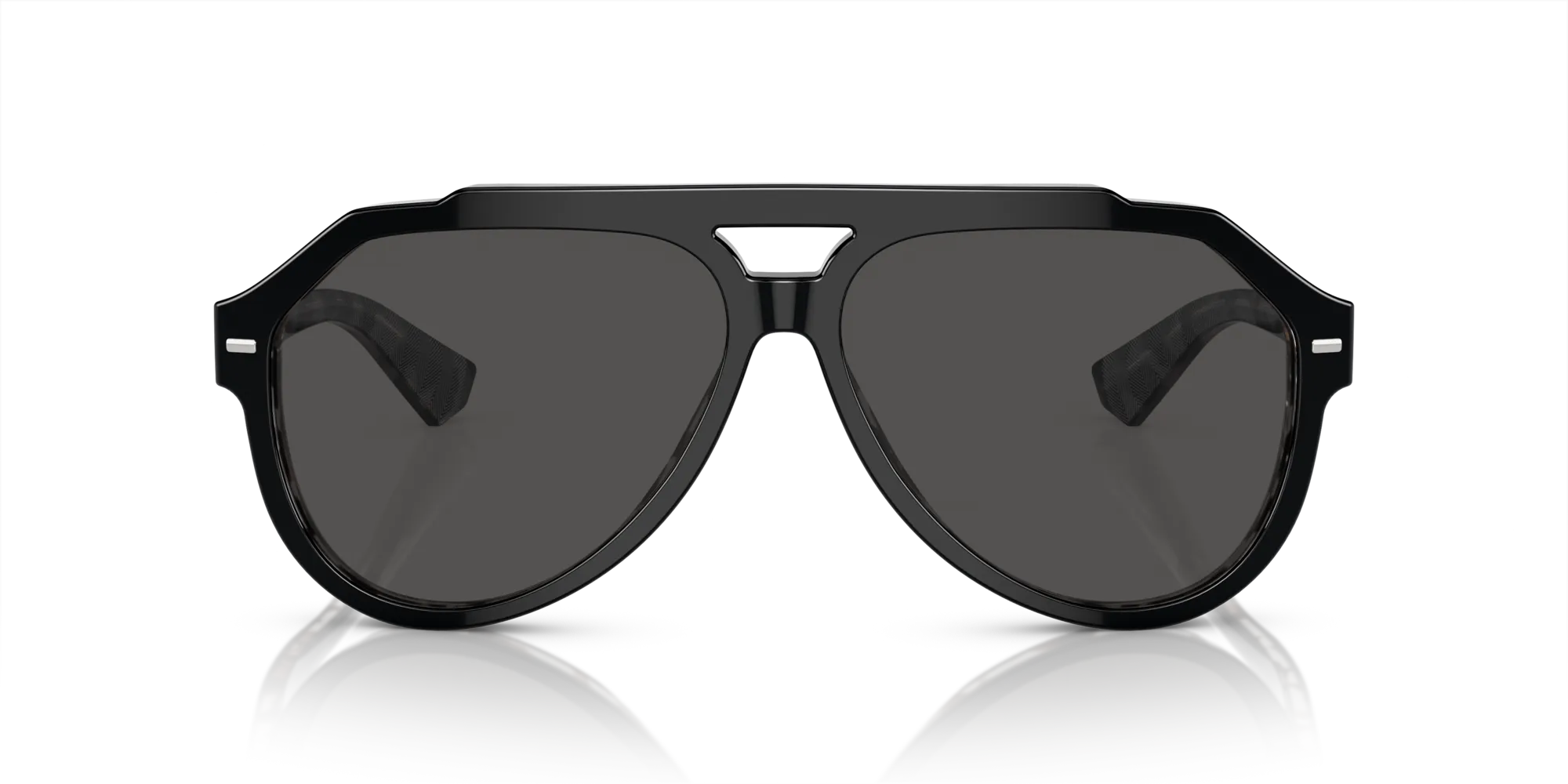 Dolce & Gabbana DG4452 340387 Occhiali da sole Acetato Nero Grigio Pilot Normale - immagine 3