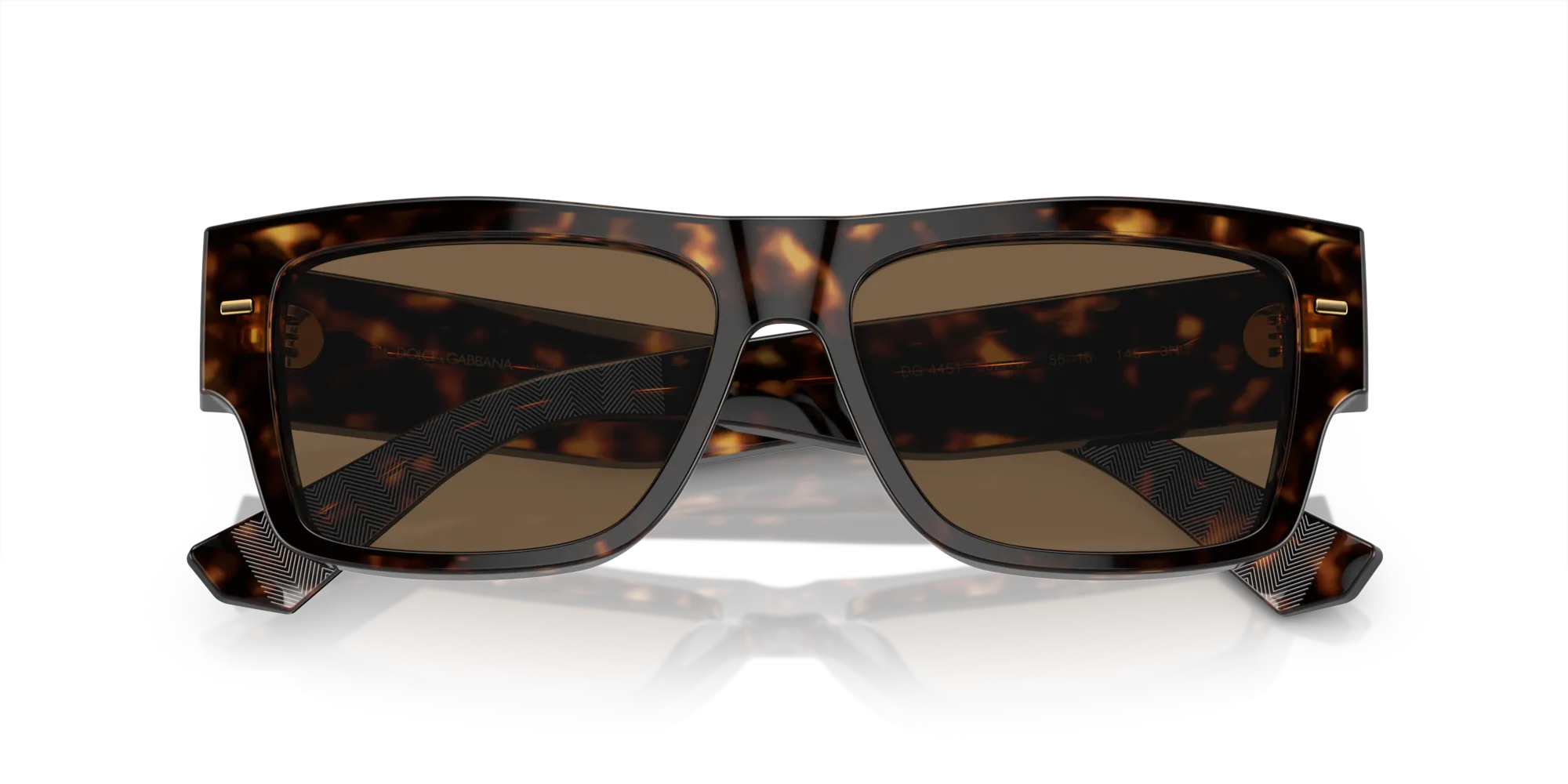 Dolce & Gabbana DG4451 502/73 Occhiali da sole Acetato Tartaruga Marrone Squadrata Normale - immagine 2
