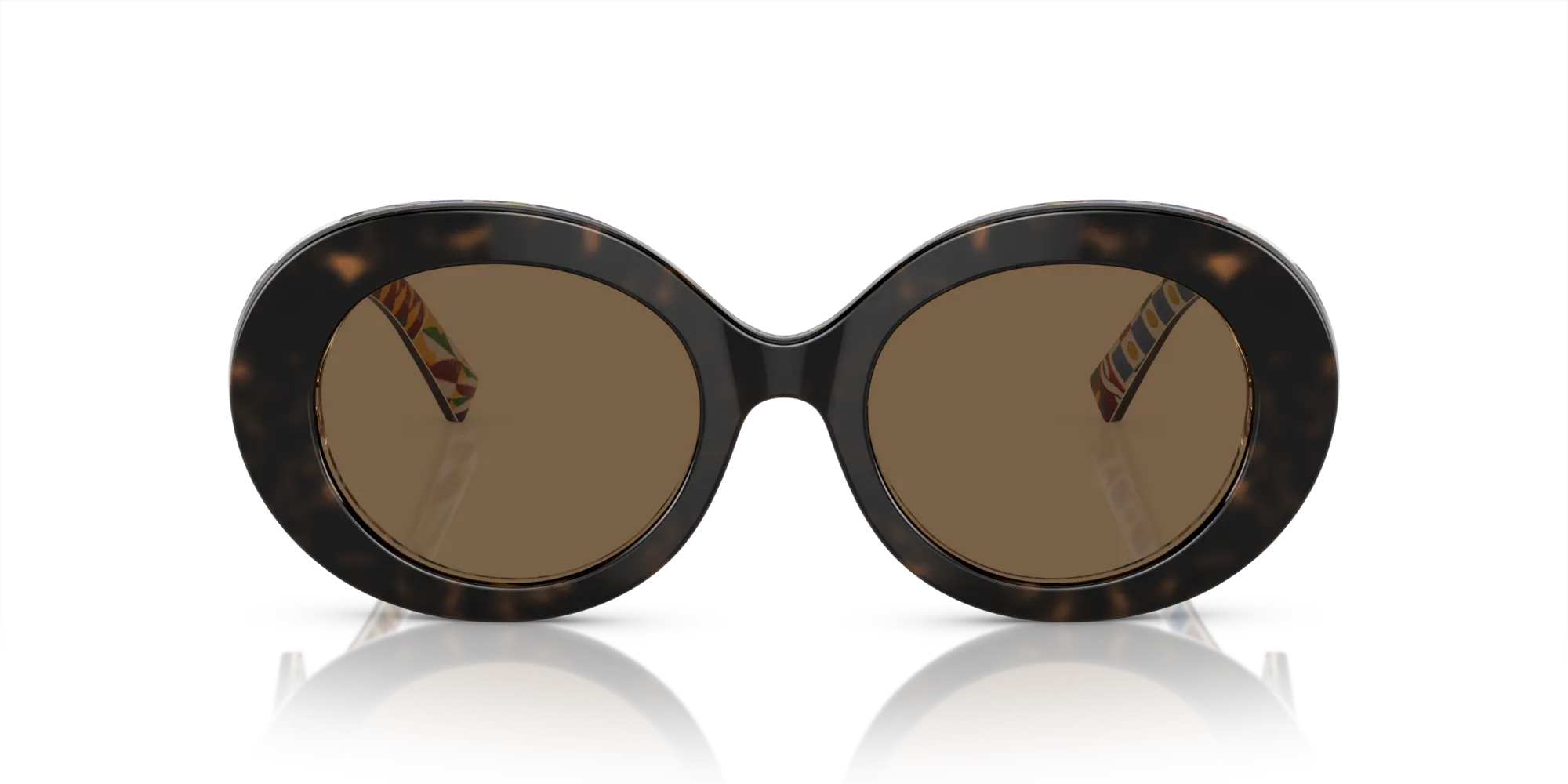 Dolce & Gabbana DG4448 321773 Occhiali da sole Acetato Tartaruga Marrone Rotonda Normale - immagine 3