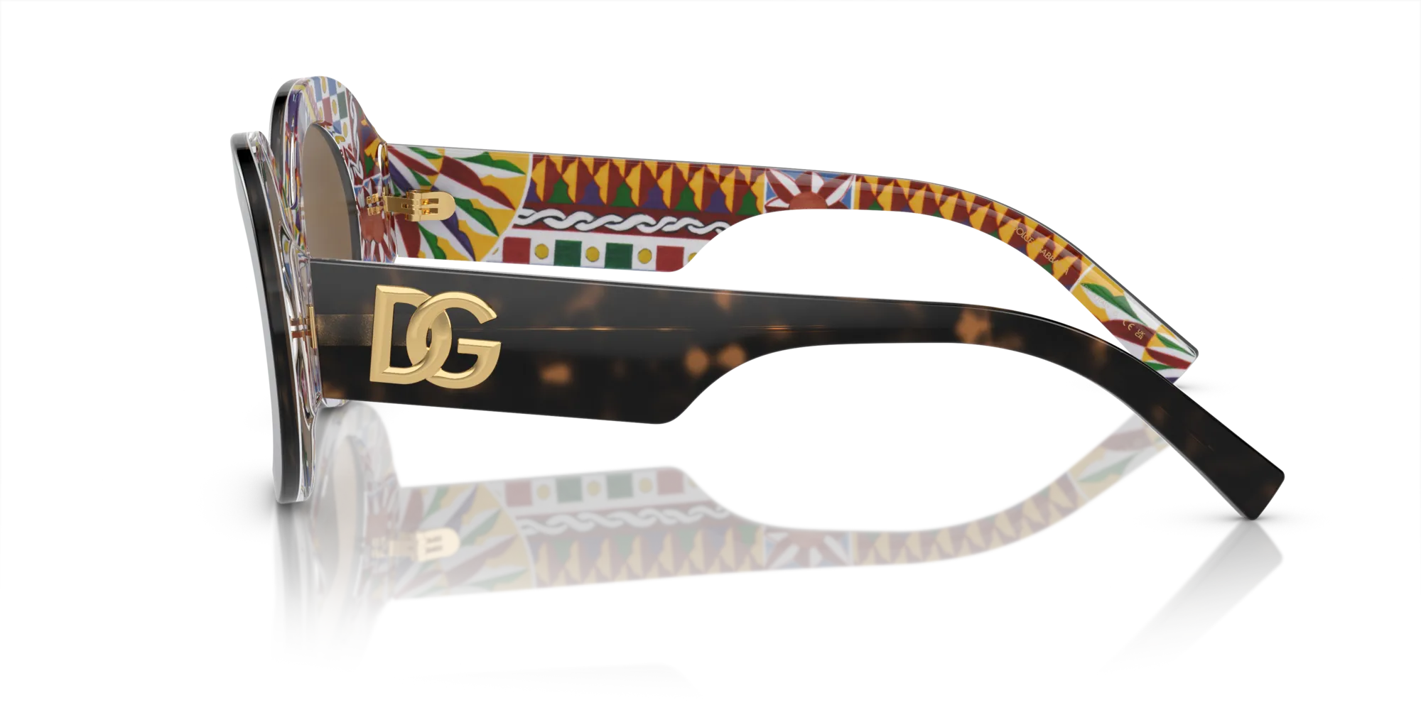 Dolce & Gabbana DG4448 321773 Occhiali da sole Acetato Tartaruga Marrone Rotonda Normale - immagine 4