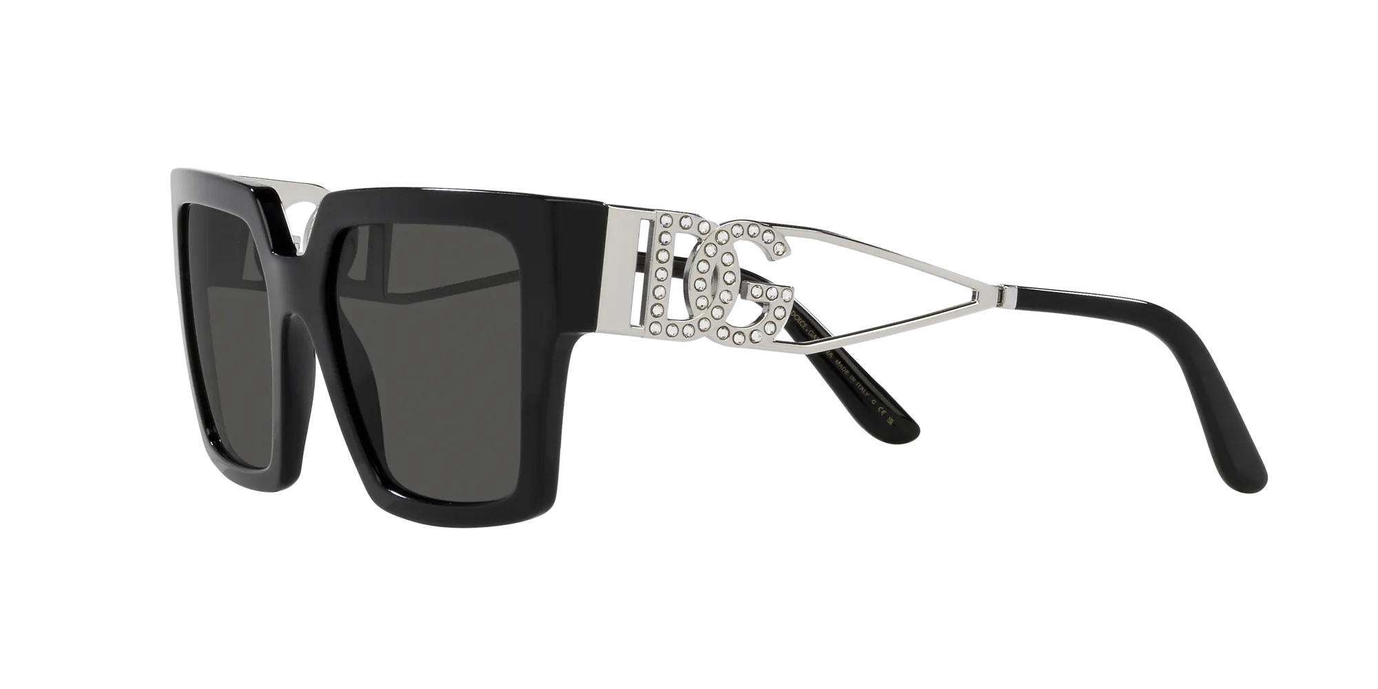 Dolce & Gabbana DG4446B 501/87 Occhiali da sole Acetato Nero Grigio Squadrata Normale - immagine 4