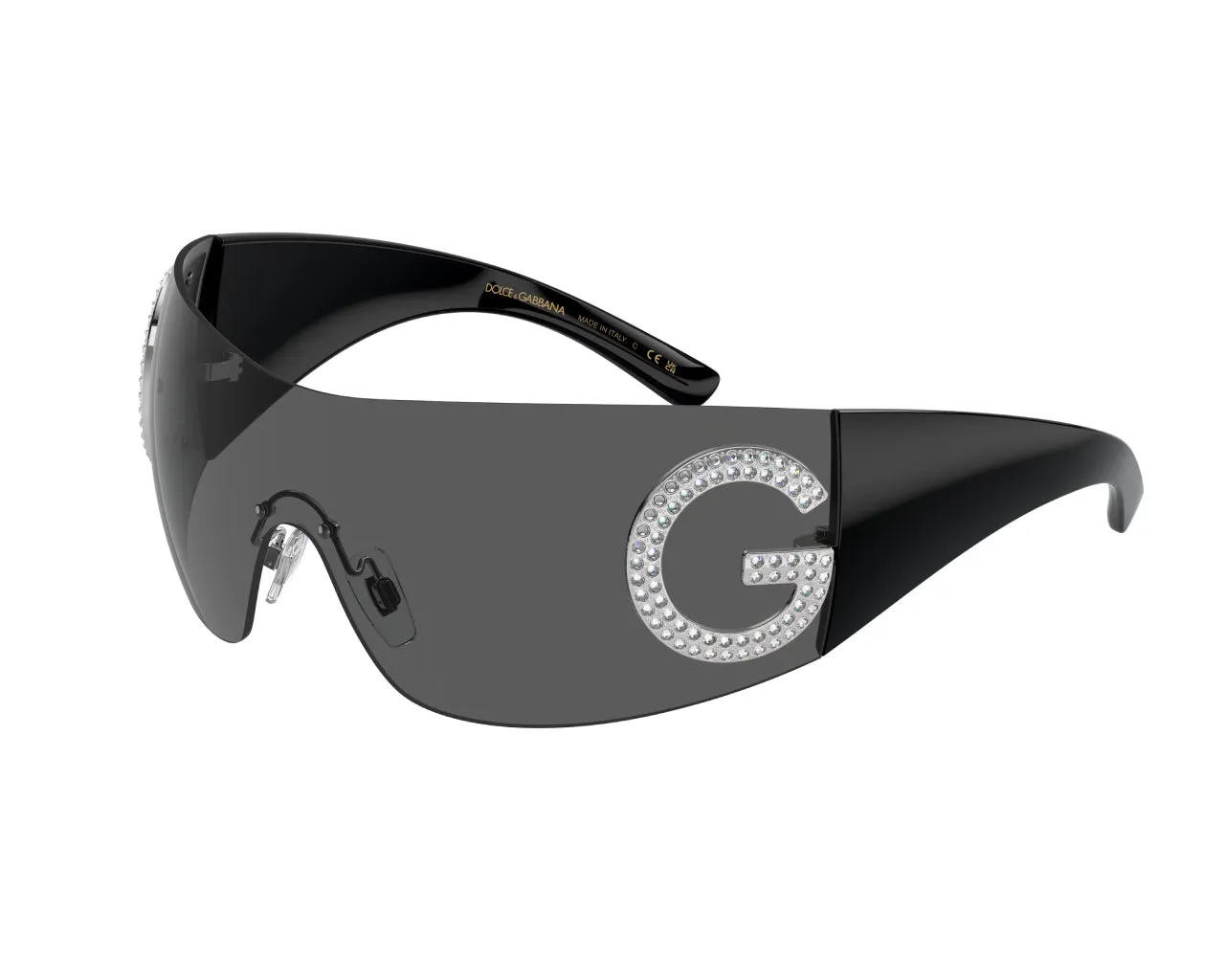 Dolce & Gabbana DG2298B 05/87 Occhiali da sole Metallo Nero Grigio Pillow Normale - immagine 1