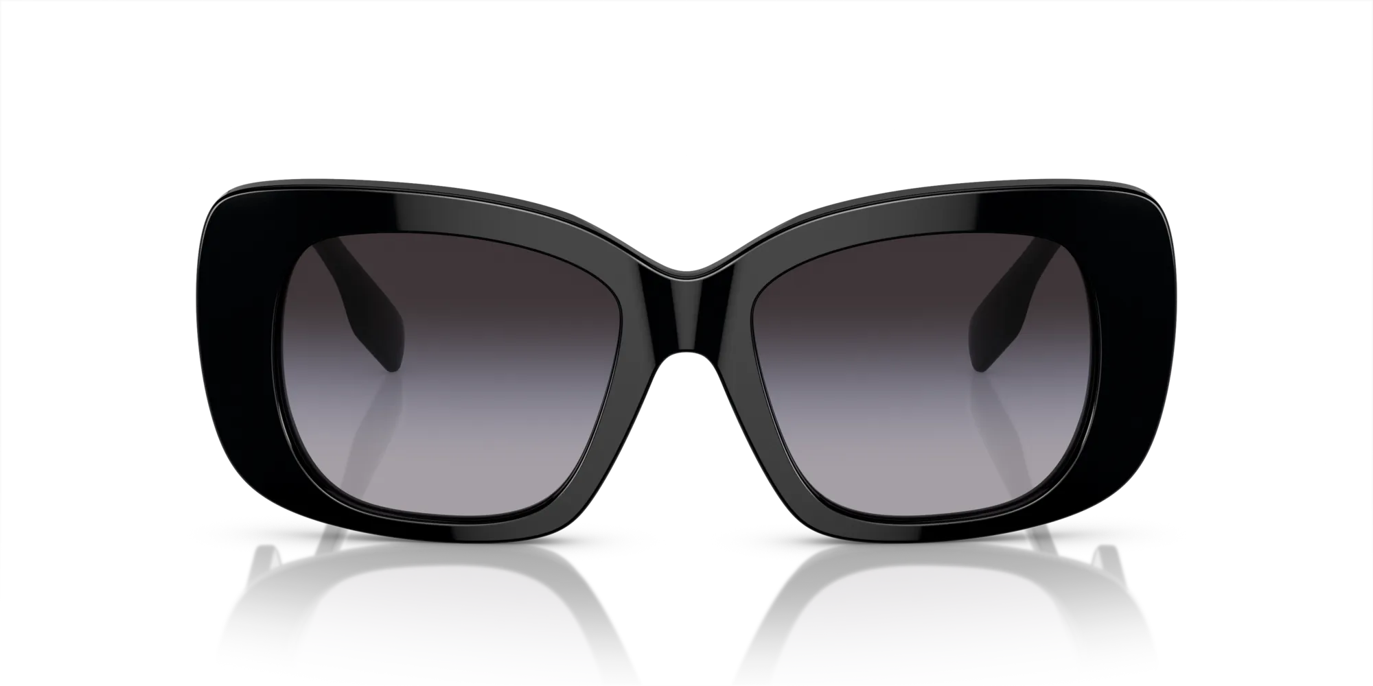 Burberry BE4410 30018G Occhiali da sole Acetato Nero Grigio Squadrata Normale Sfumato - immagine 3