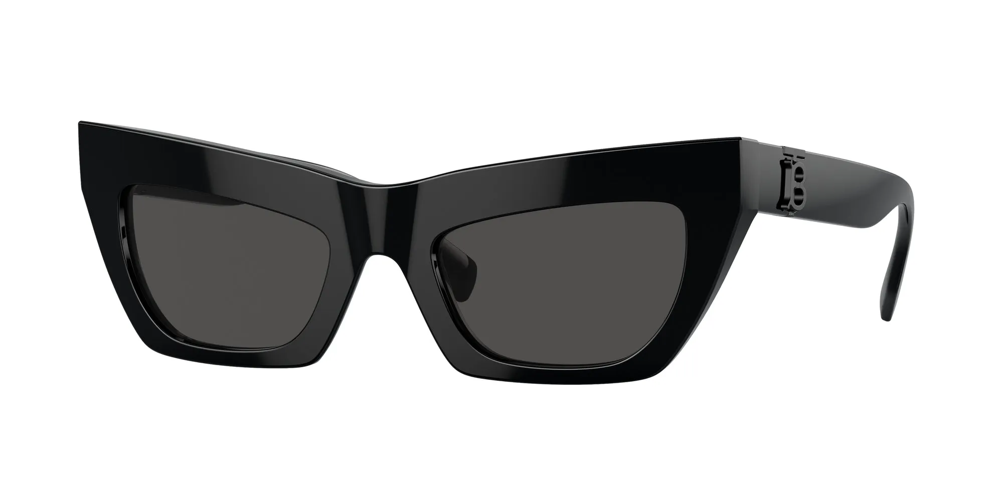 Burberry BE4405 409387 Occhiali da sole Acetato Nero Grigio Cat Eye Normale - immagine 1