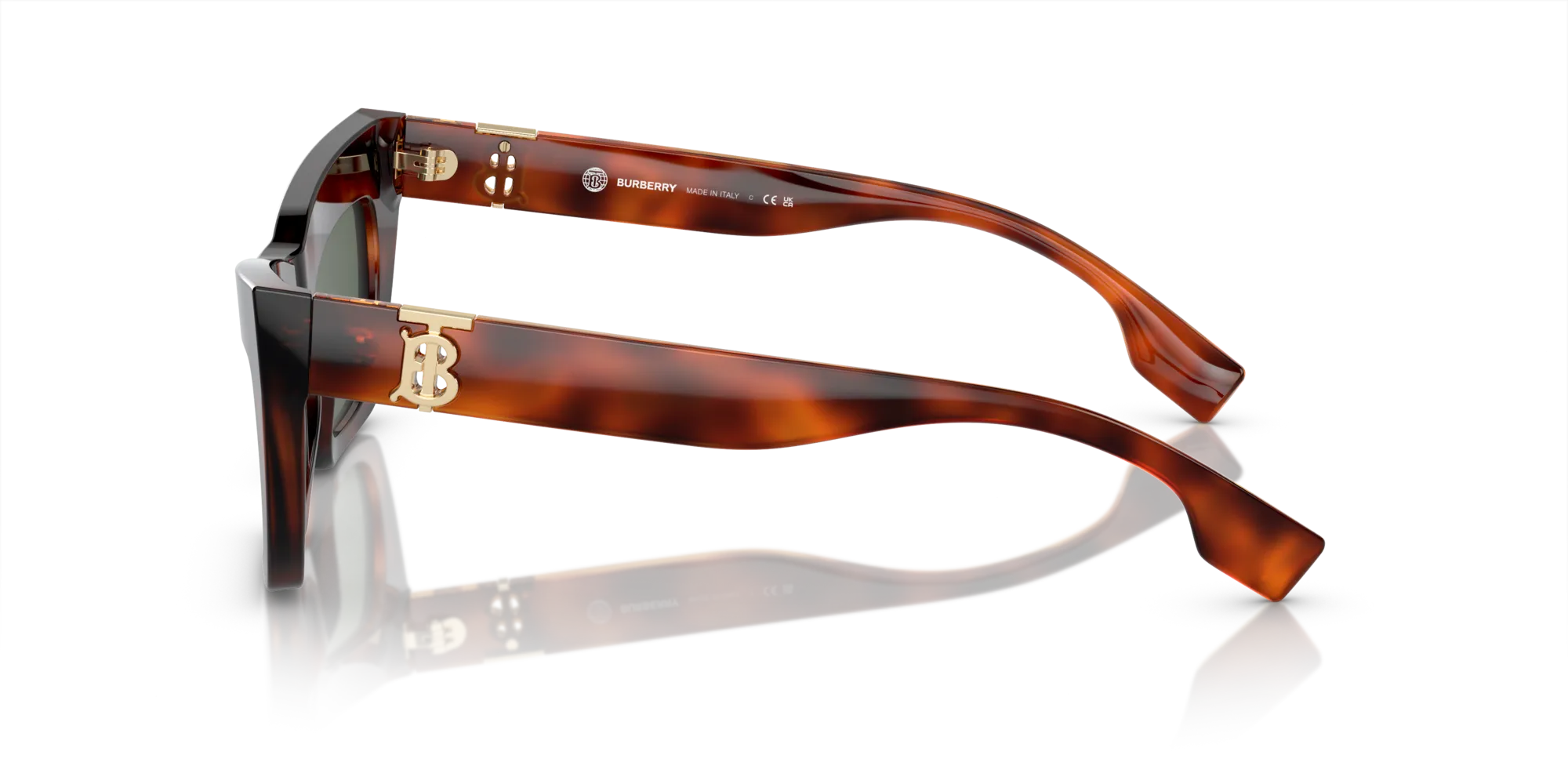 Burberry BE4405 331671 Occhiali da sole Acetato Tartaruga Verde Cat Eye Normale - immagine 4