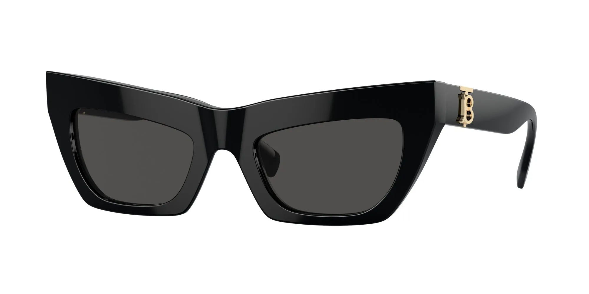 Burberry BE4405 300187 Occhiali da sole Acetato Nero Grigio Cat Eye Normale - immagine 1
