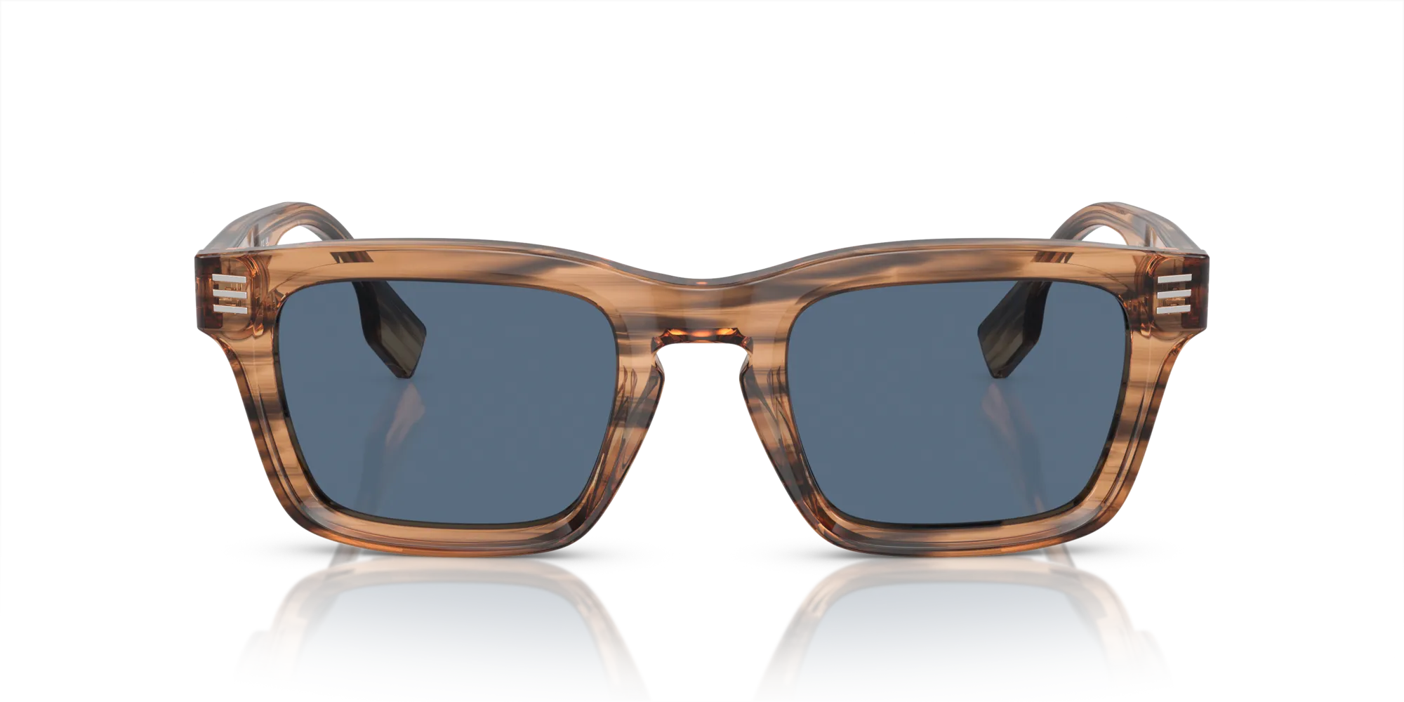 Burberry BE4403 409680 Occhiali da sole Acetato Marrone Blu Squadrata Normale - immagine 3