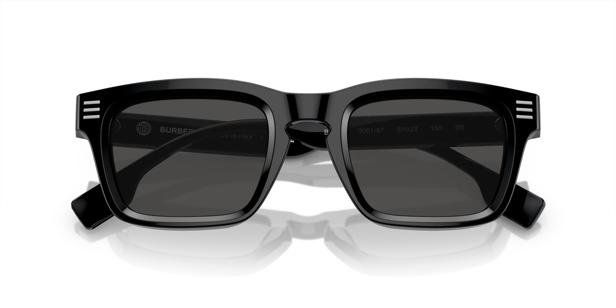 Burberry BE4403 300187 Occhiali da sole Acetato Nero Grigio Squadrata Normale - immagine 2