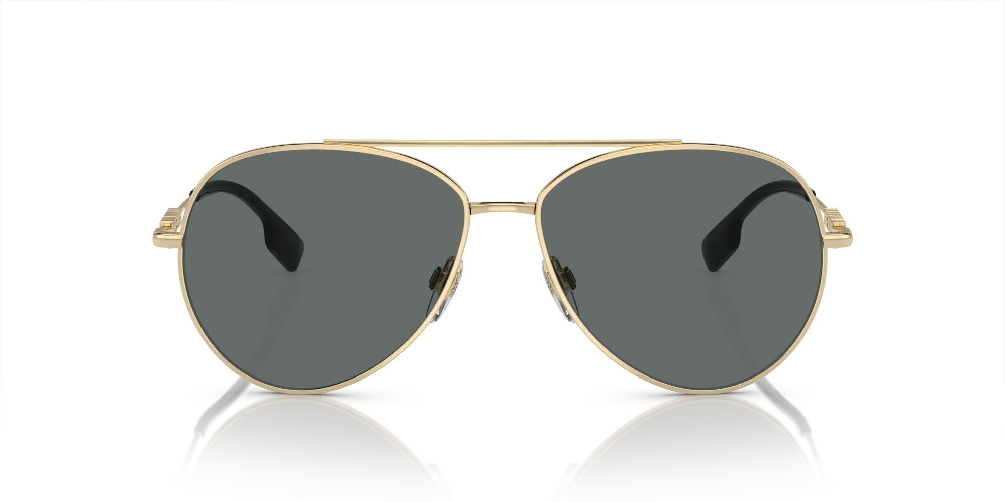 Burberry BE3147 110981 Occhiali da sole Metallo Oro Grigio Pilot Polarizzata - immagine 3