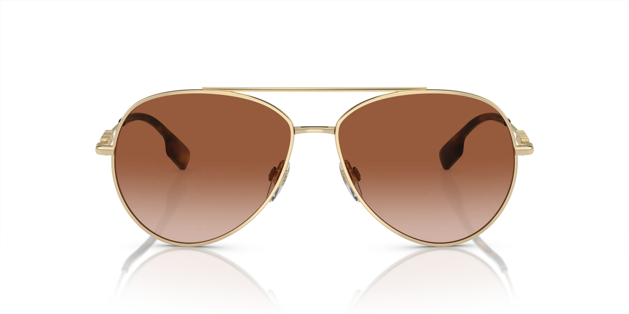 Burberry BE3147 110913 Occhiali da sole Metallo Oro Marrone Pilot Normale Sfumato - immagine 3