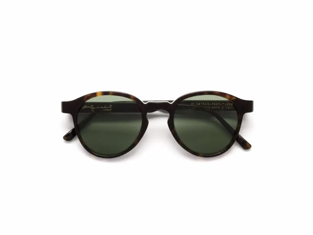 Retrosuperfuture J02 The Warhol 3627 Green Occhiali da sole Acetato Havana Verde Rotonda Normale - immagine 2