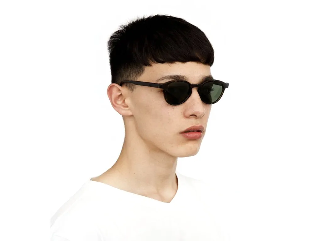 Retrosuperfuture J02 The Warhol 3627 Green Occhiali da sole Acetato Havana Verde Rotonda Normale - immagine 3