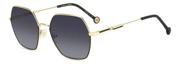 Carolina Herrera HER 0183/S RHL/9O Occhiali da sole Metallo Oro Grigio Geometrica Sfumato - immagine 1