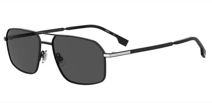 Hugo Boss BOSS 1603/S 124/IR Occhiali da sole Metallo Nero-opaco Grigio Squadrata - immagine 1