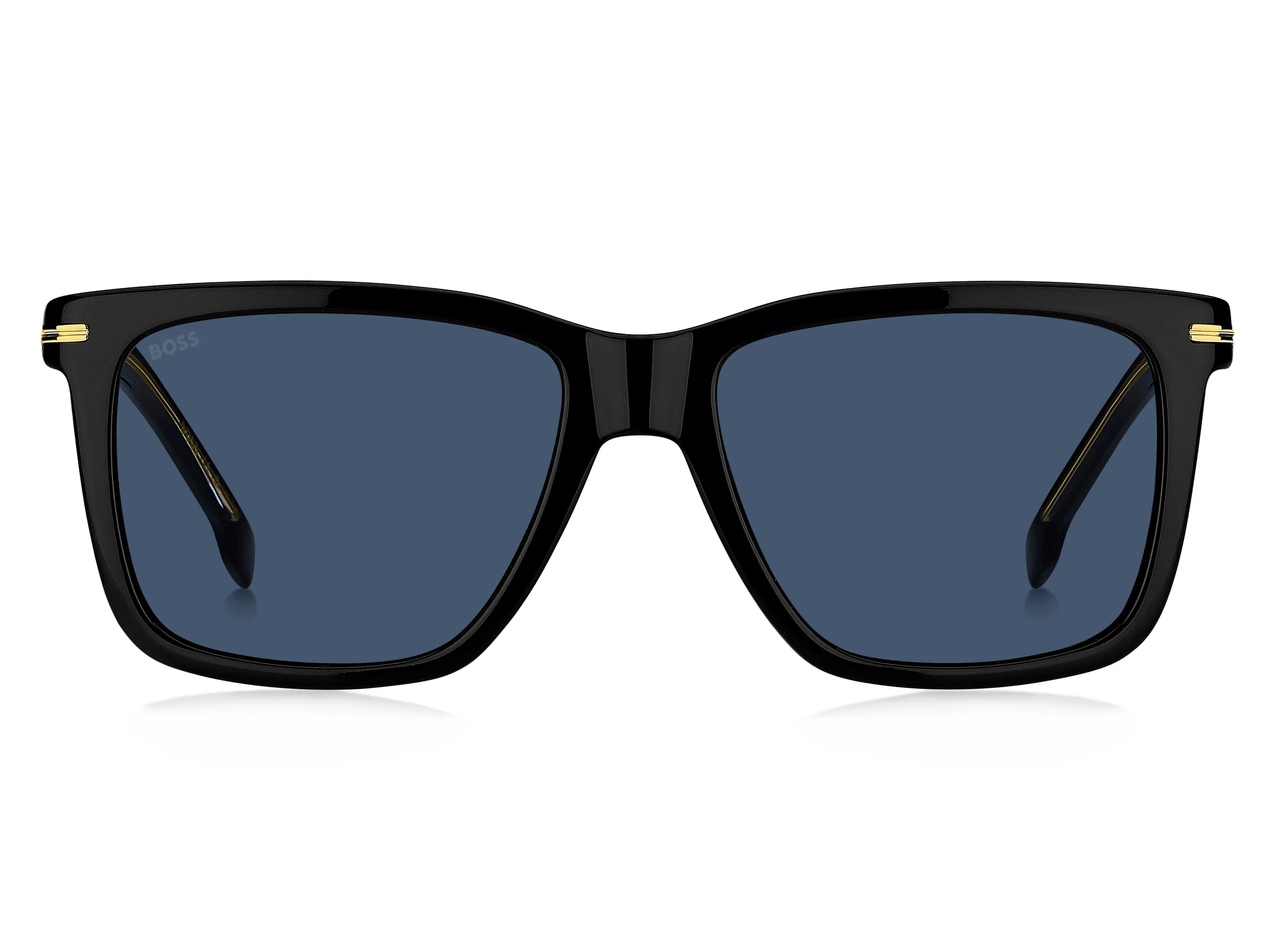 Hugo Boss BOSS 1598/S 807/KU Occhiali da sole Plastica Nero Blu Squadrata - immagine 2