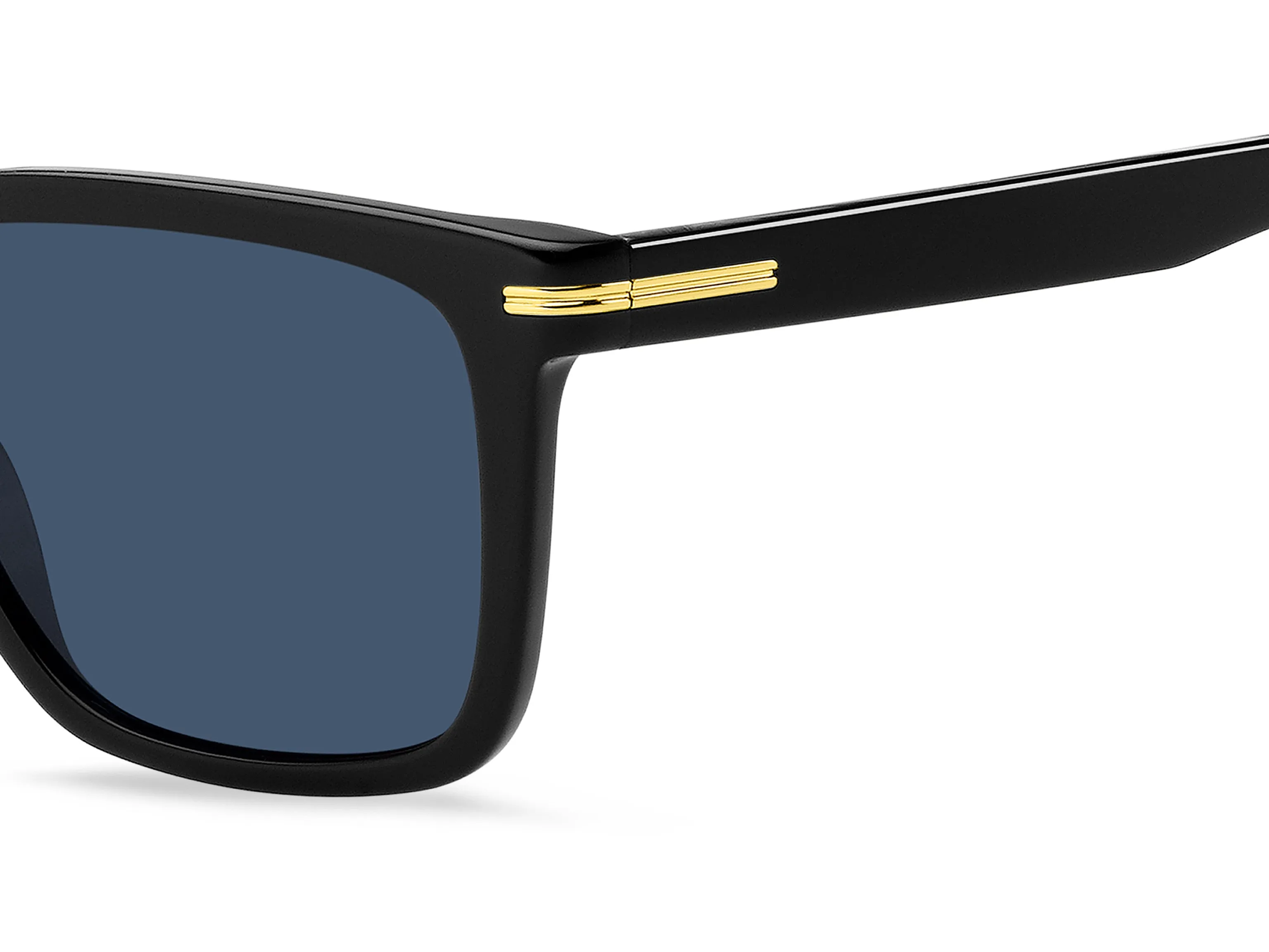 Hugo Boss BOSS 1598/S 807/KU Occhiali da sole Plastica Nero Blu Squadrata - immagine 3