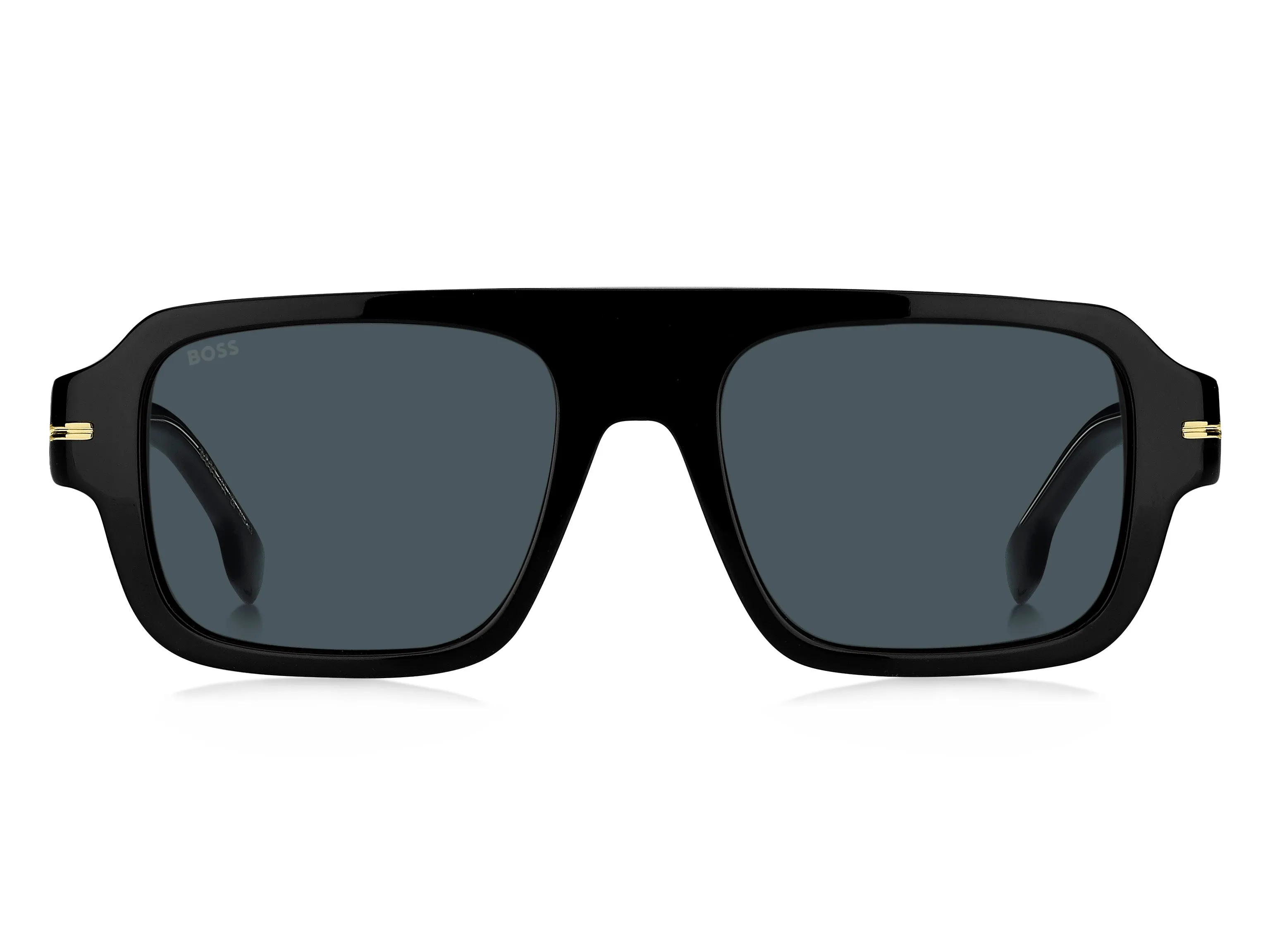 Hugo Boss BOSS 1595/S 807/A9 Occhiali da sole Plastica Nero Grigio Squadrata - immagine 2