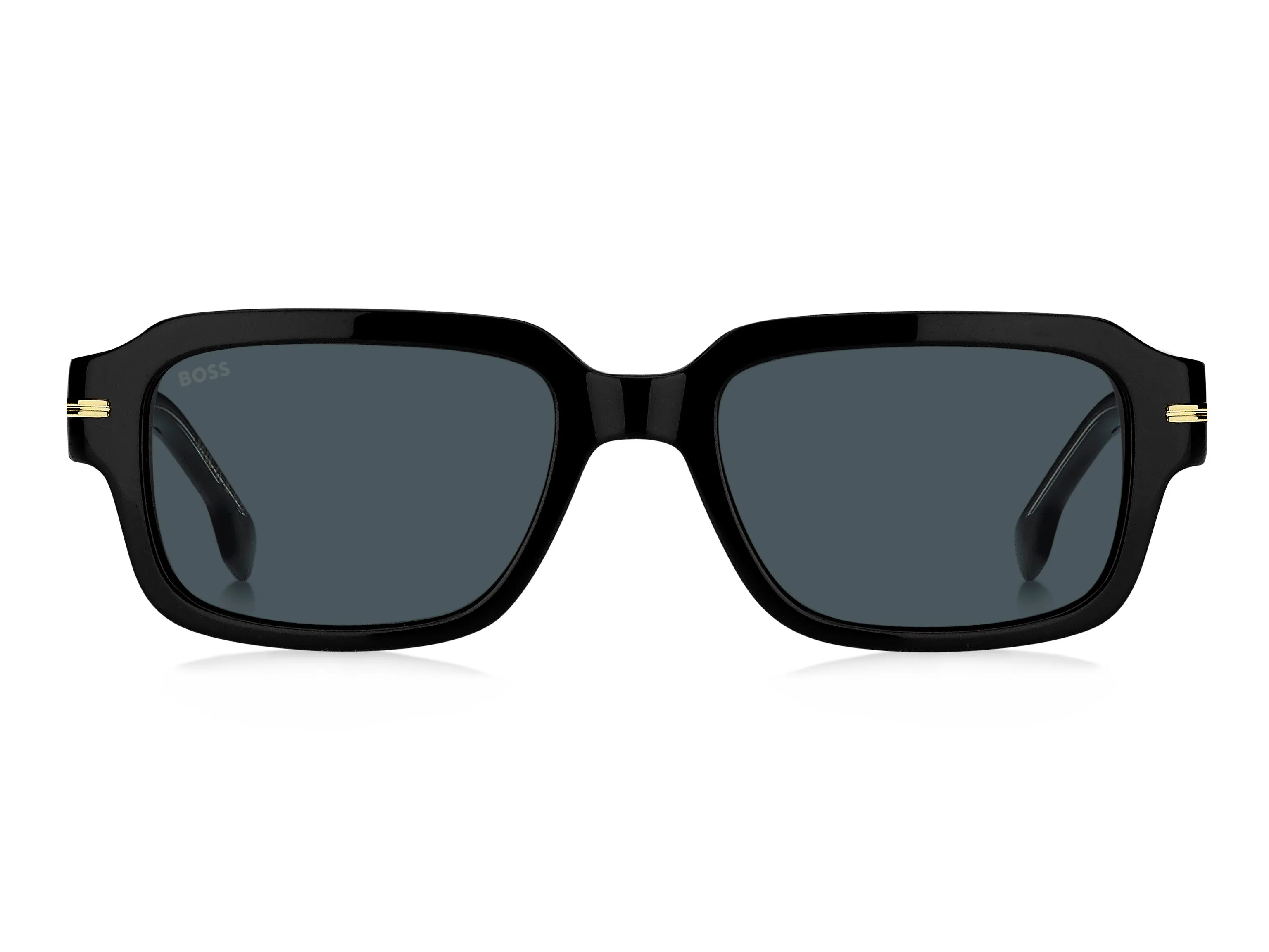 Hugo Boss BOSS 1596/S 807/A9 Occhiali da sole Plastica Nero Grigio Squadrata Antiriflesso - immagine 2