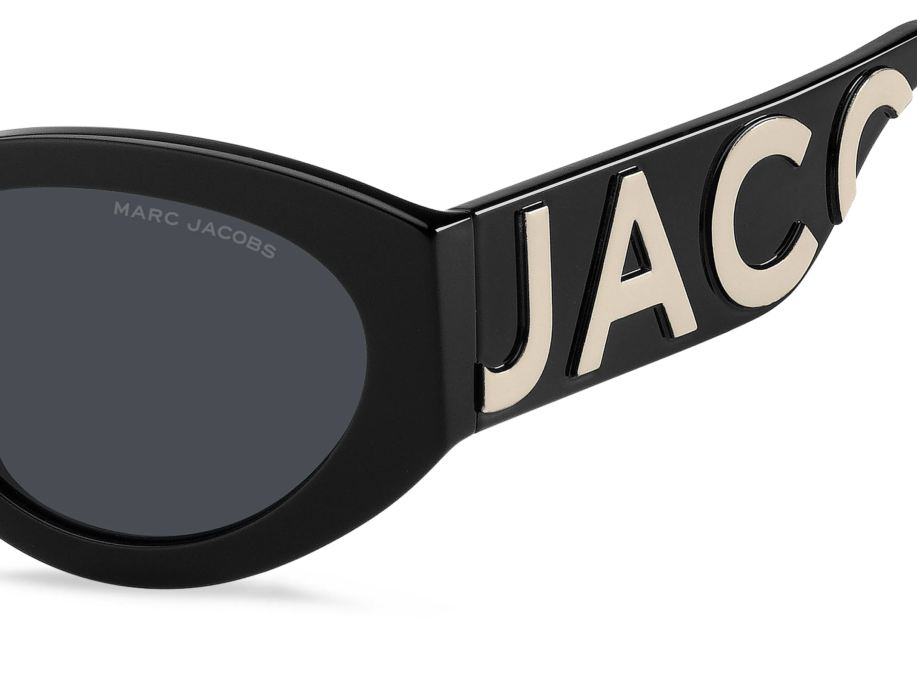 Marc Jacobs MARC 694/G/S 80S/2K Occhiali da sole Acetato Nero Grigio Cat Eye Normale - immagine 3