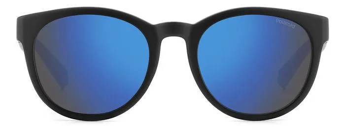 Polaroid PLD 2150/S OY4/5X Occhiali da sole Policarbonato Nero Blu Rotonda Polarizzata Specchiato - immagine 2