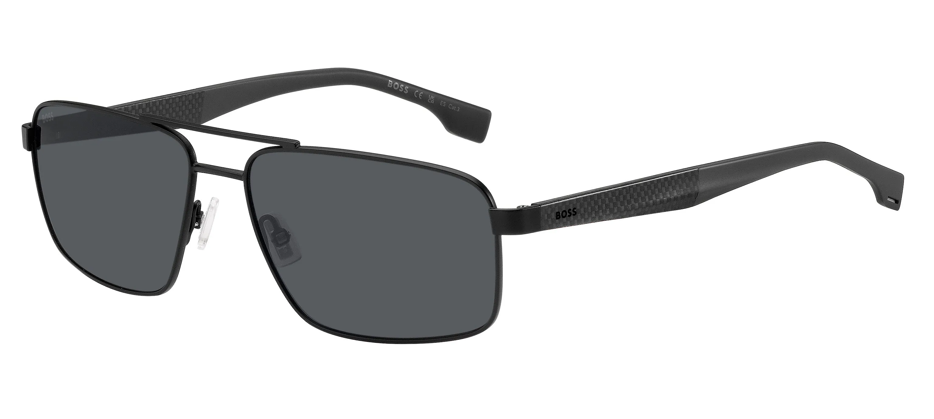 Hugo Boss BOSS 1580/S O6W/2K Occhiali da sole Metallo Nero opaco/Grigio Grigio Squadrata Antiriflesso - immagine 1