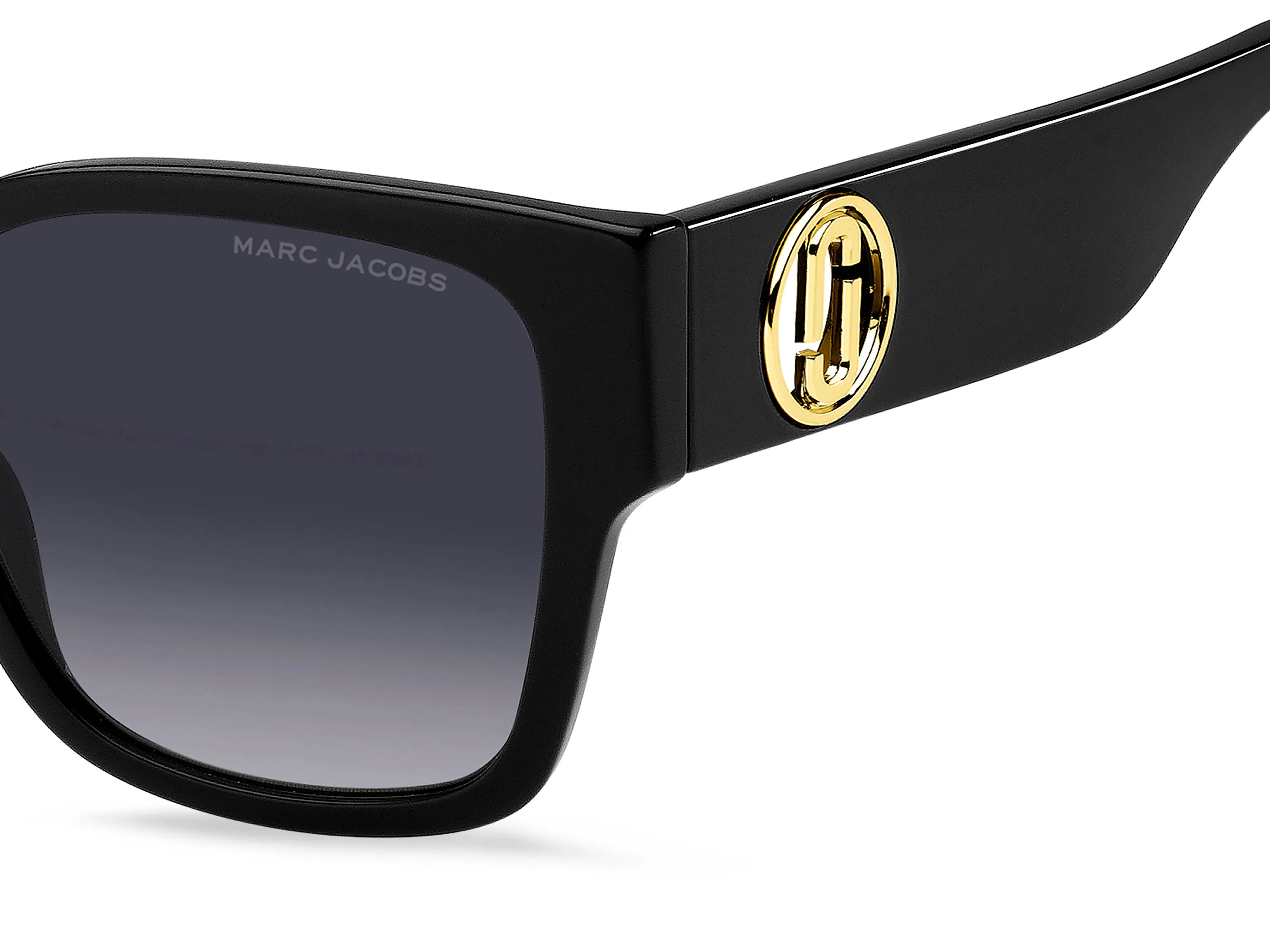 Marc Jacobs MARC 698/S 807/9O Occhiali da sole Acetato Nero Grigio Squadrata Normale Sfumato - immagine 3