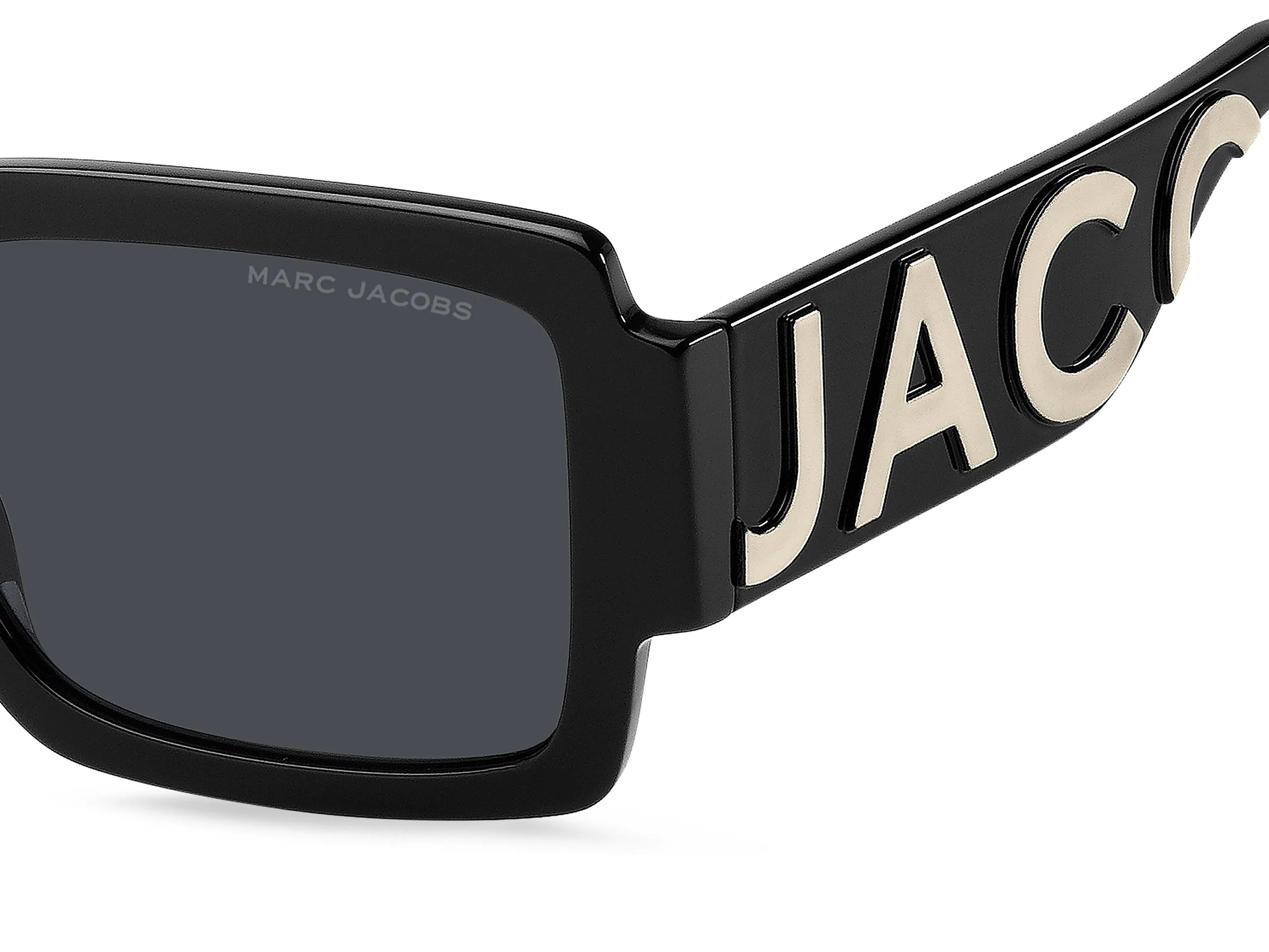 Marc Jacobs MARC 693/S 80S/2K Occhiali da sole Acetato Nero Grigio Squadrata Normale - immagine 3