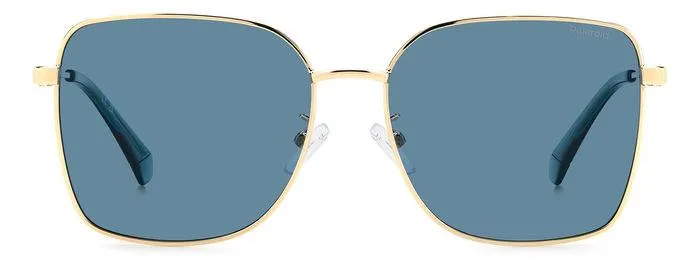 Polaroid PLD 4158/G/S/X OGA/C3 Occhiali da sole Metallo Oro Blu Squadrata Polarizzata - immagine 2