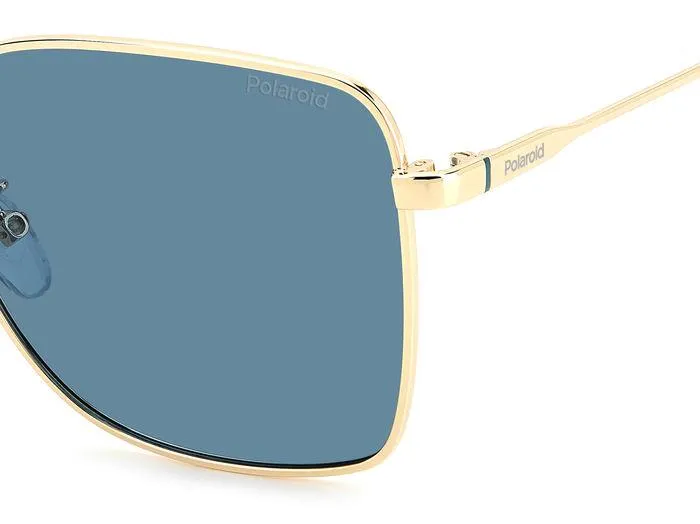 Polaroid PLD 4158/G/S/X OGA/C3 Occhiali da sole Metallo Oro Blu Squadrata Polarizzata - immagine 4