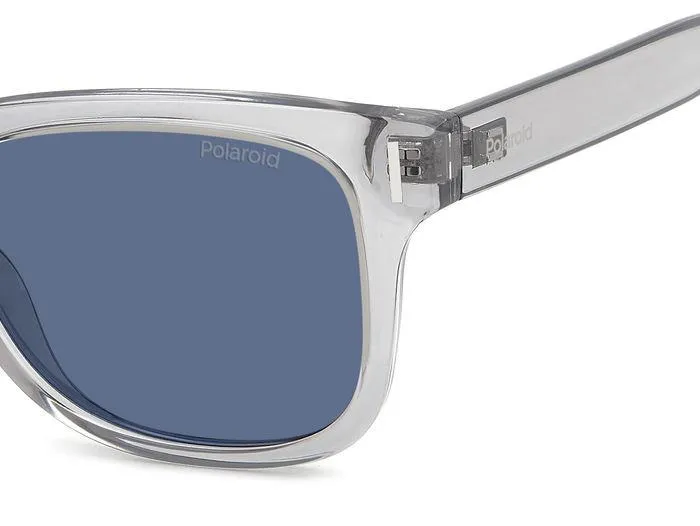 Polaroid PLD 6206/S KB7/C3 Occhiali da sole Policarbonato Grigio Blu Squadrata Polarizzata - immagine 4