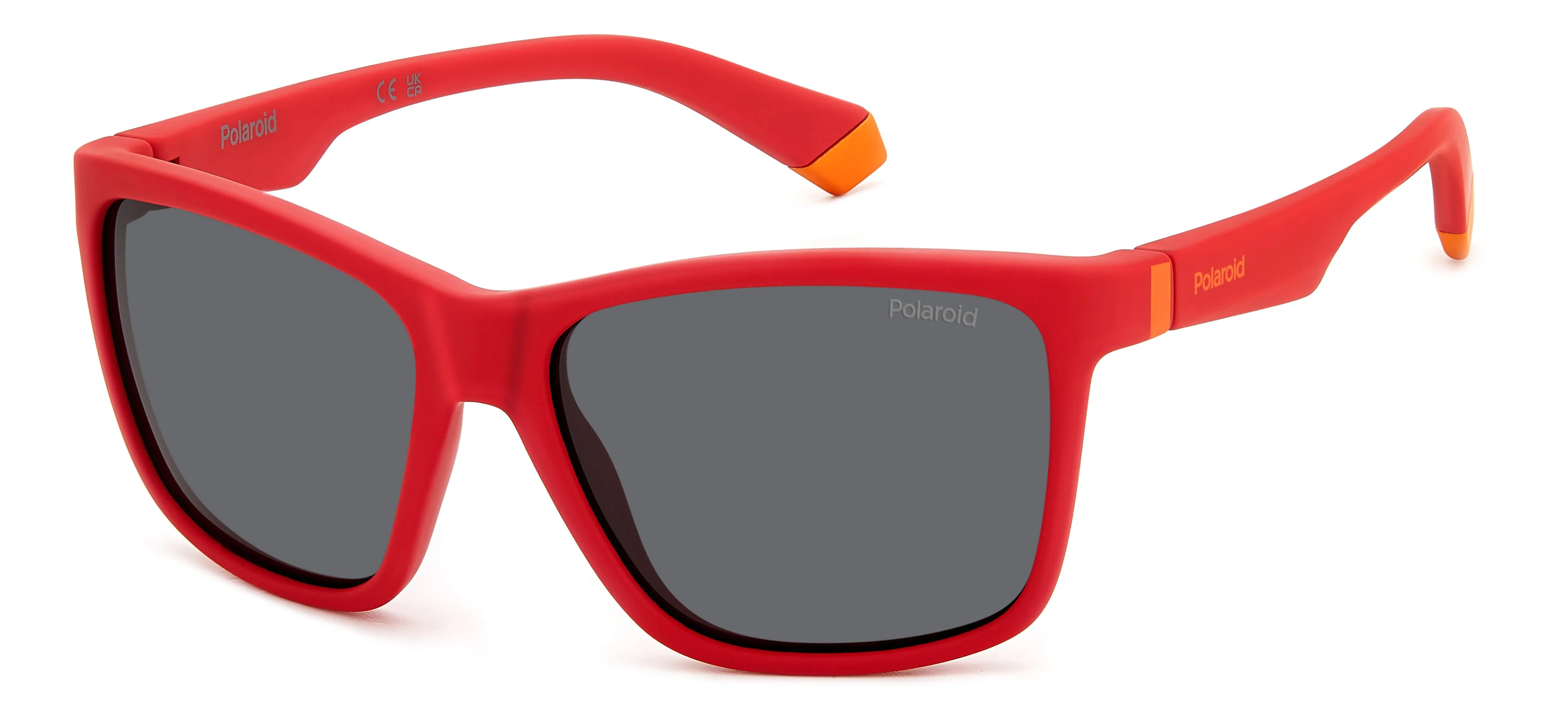 Polaroid Junior Polaroid PLD 8057/S 0Z3/M9 Occhiali da sole bambino Plastica Rosso Grigio Squadrata Polarizzata - immagine 1