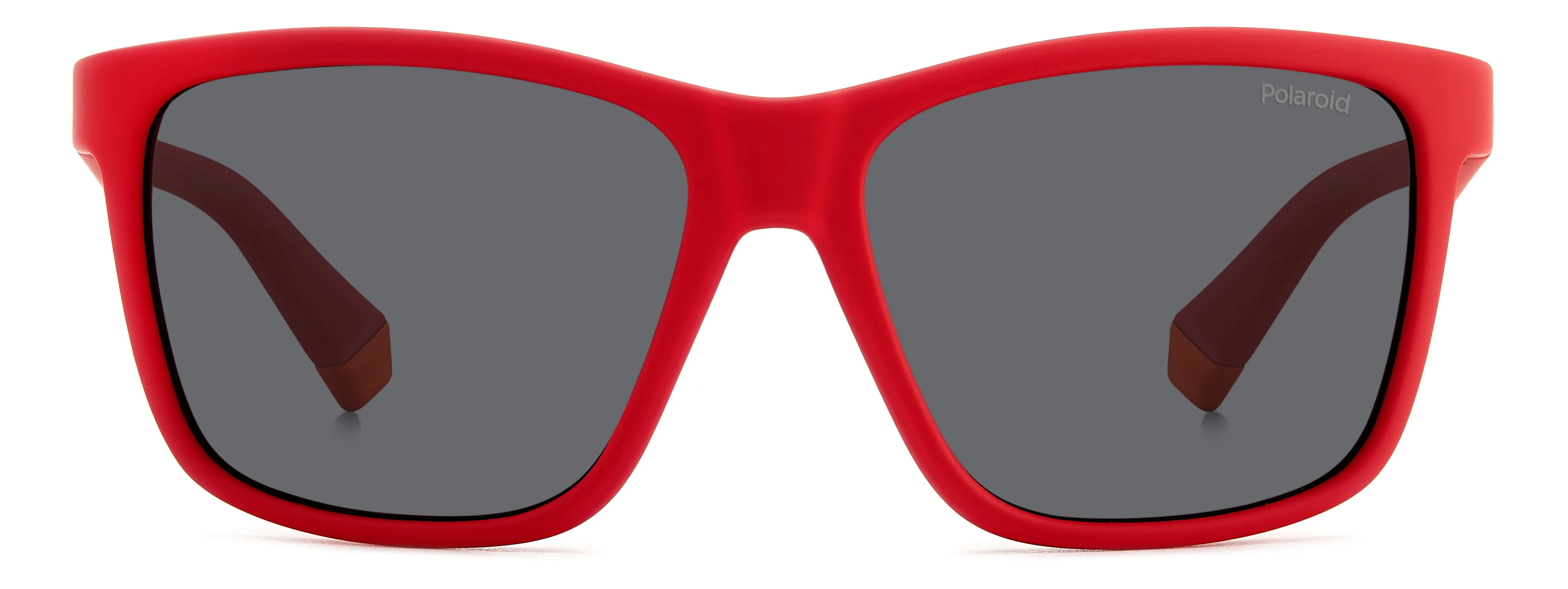 Polaroid Junior Polaroid PLD 8057/S 0Z3/M9 Occhiali da sole bambino Plastica Rosso Grigio Squadrata Polarizzata - immagine 2