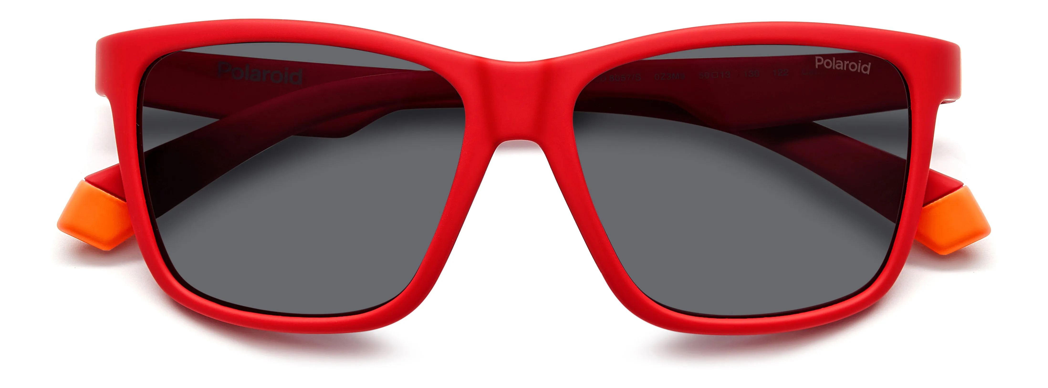 Polaroid Junior Polaroid PLD 8057/S 0Z3/M9 Occhiali da sole bambino Plastica Rosso Grigio Squadrata Polarizzata - immagine 3
