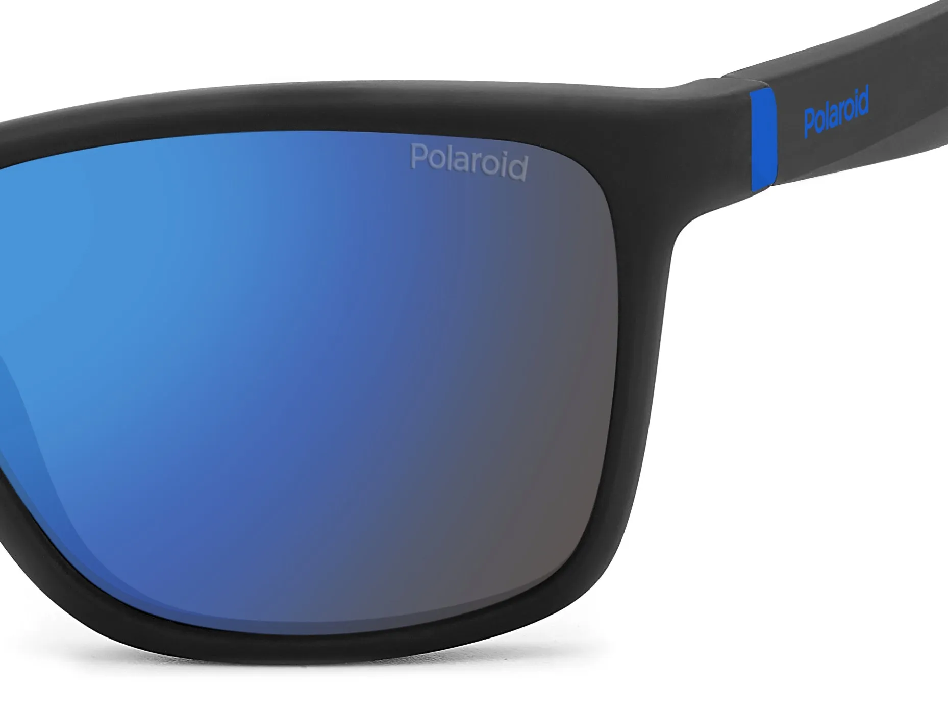 Polaroid Junior Polaroid PLD 8057/S 003/5X Occhiali da sole bambino Plastica Nero Blu Squadrata Polarizzata Specchiato - immagine 4