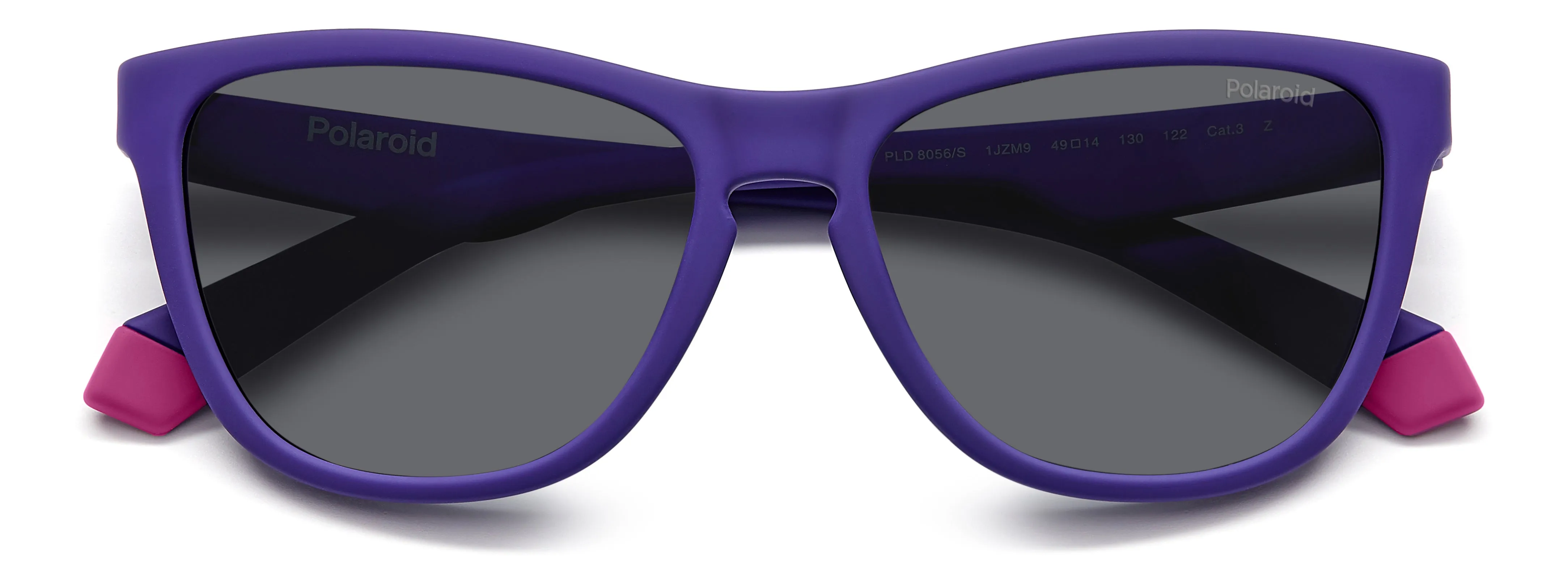 Polaroid Junior Polaroid PLD 8056/S 1JZ/M9 Occhiali da sole bambino Plastica Viola Grigio Squadrata Polarizzata - immagine 3