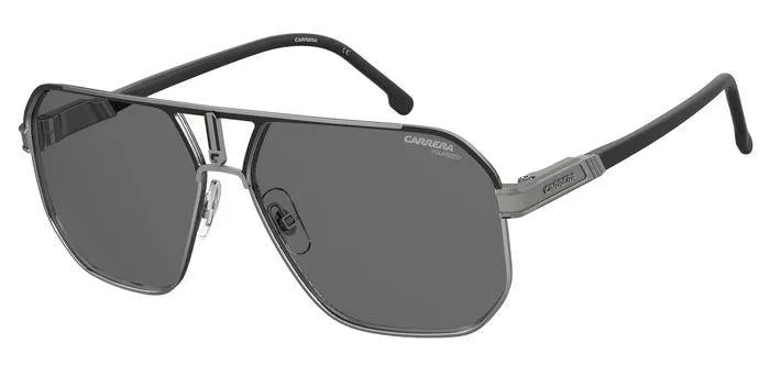 Carrera CARRERA 1062/S RZZ/M9 Occhiali da sole Metallo Nero opaco/rutenio scuro Grigio Geometrica Polarizzata - immagine 1
