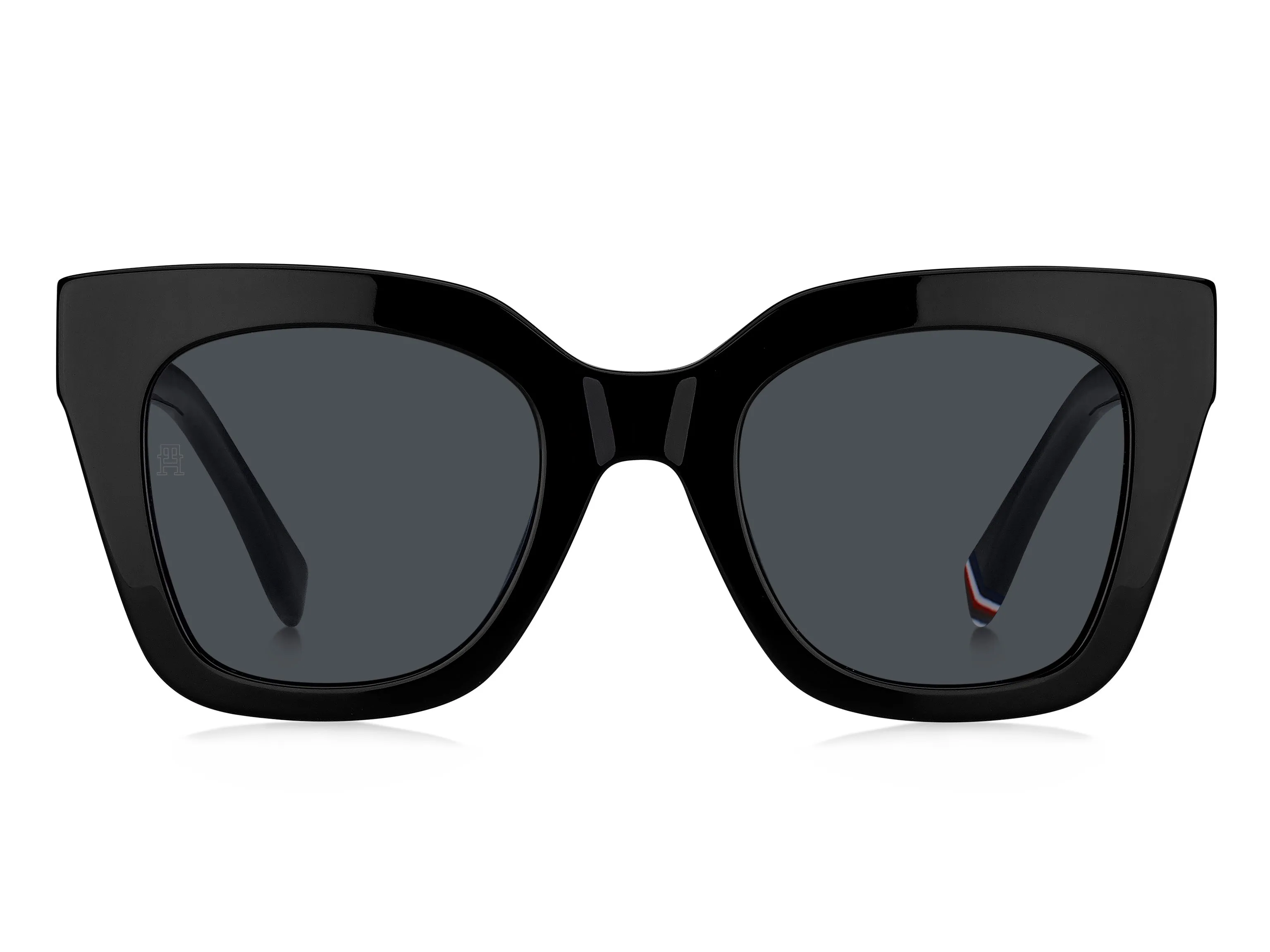Tommy Hilfiger TH 2051/S 807/IR Occhiali da sole Acetato Nero Grigio Squadrata - immagine 2