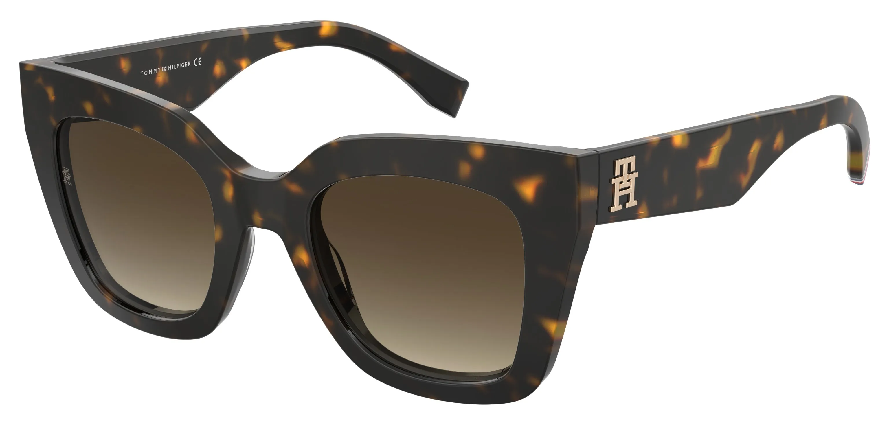Tommy Hilfiger TH 2051/S 086/HA Occhiali da sole Acetato Havana Marrone Squadrata Sfumato - immagine 1