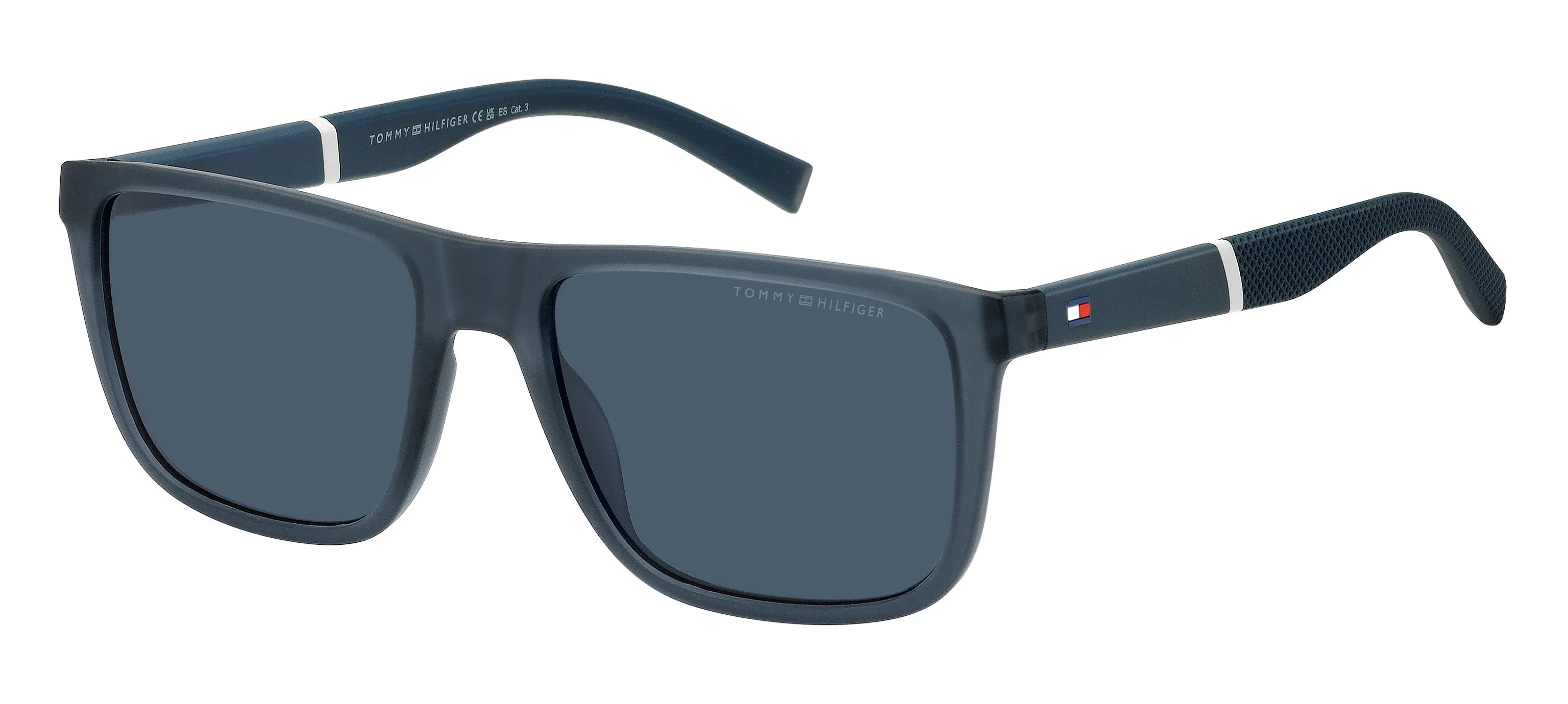 Tommy Hilfiger TH 2043/S IPQ/KU Occhiali da sole Plastica Blu Blu Squadrata Normale - immagine 1