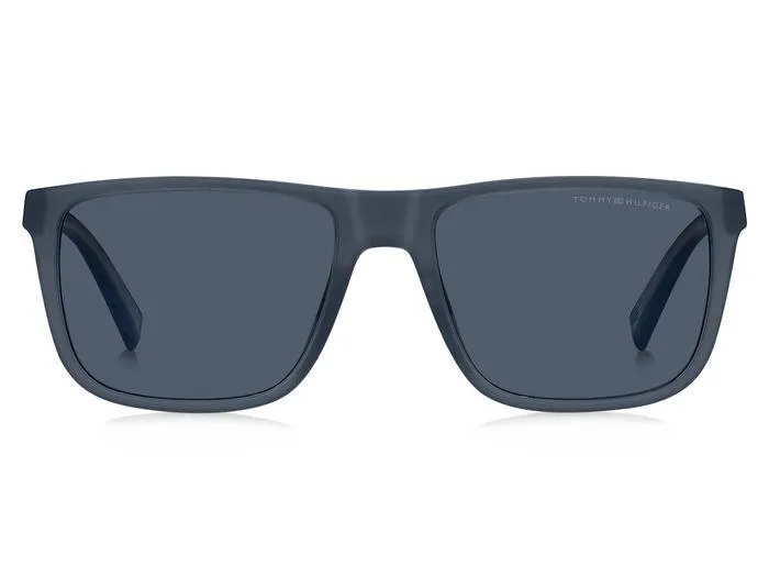 Tommy Hilfiger TH 2043/S IPQ/KU Occhiali da sole Plastica Blu Blu Squadrata Normale - immagine 2