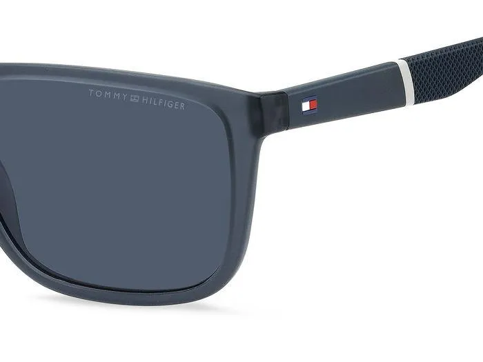 Tommy Hilfiger TH 2043/S IPQ/KU Occhiali da sole Plastica Blu Blu Squadrata Normale - immagine 4